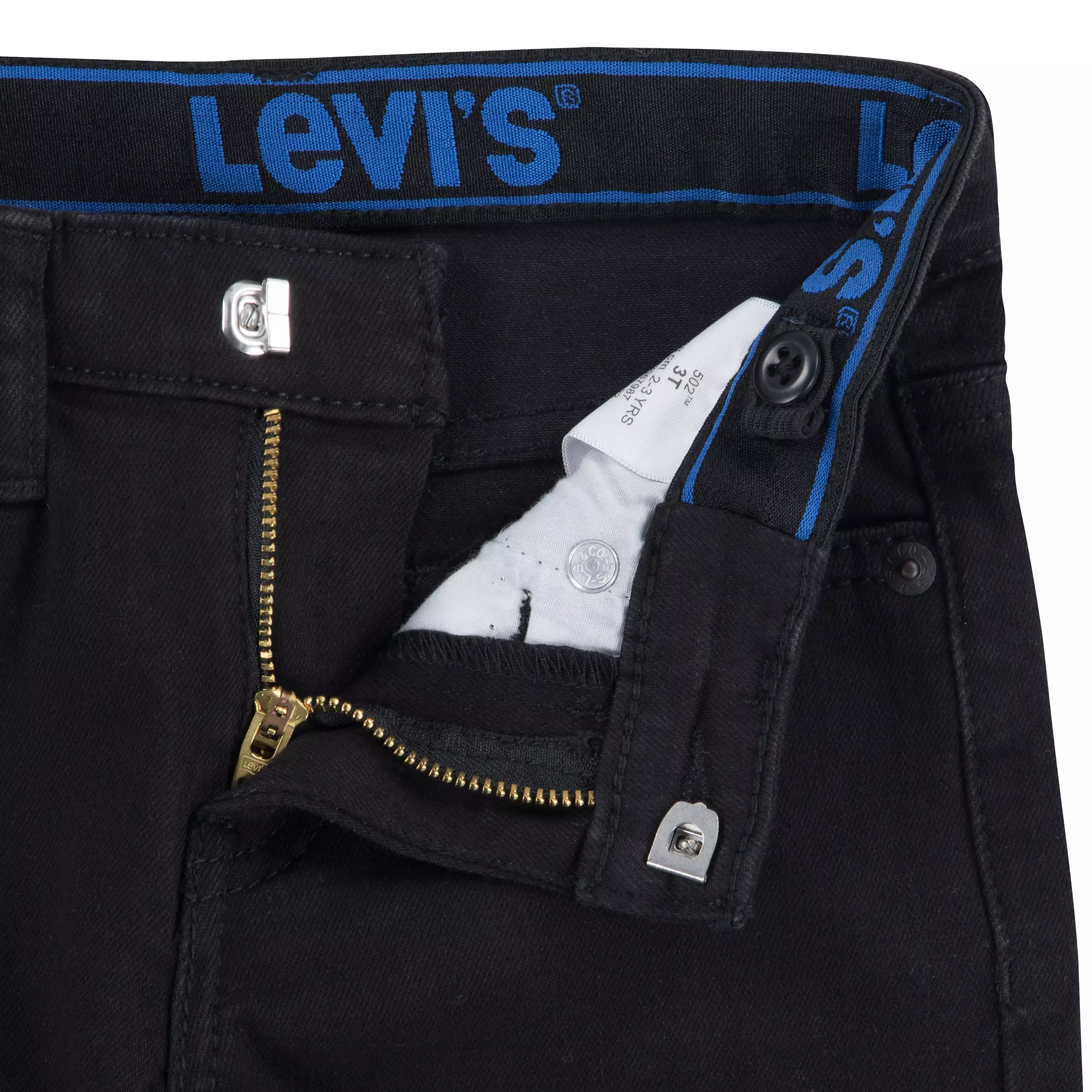 Levi's Toddler Boys' 502 Strong Performance Tapered Fit Black Wash Black Denim Jeans - BLACK