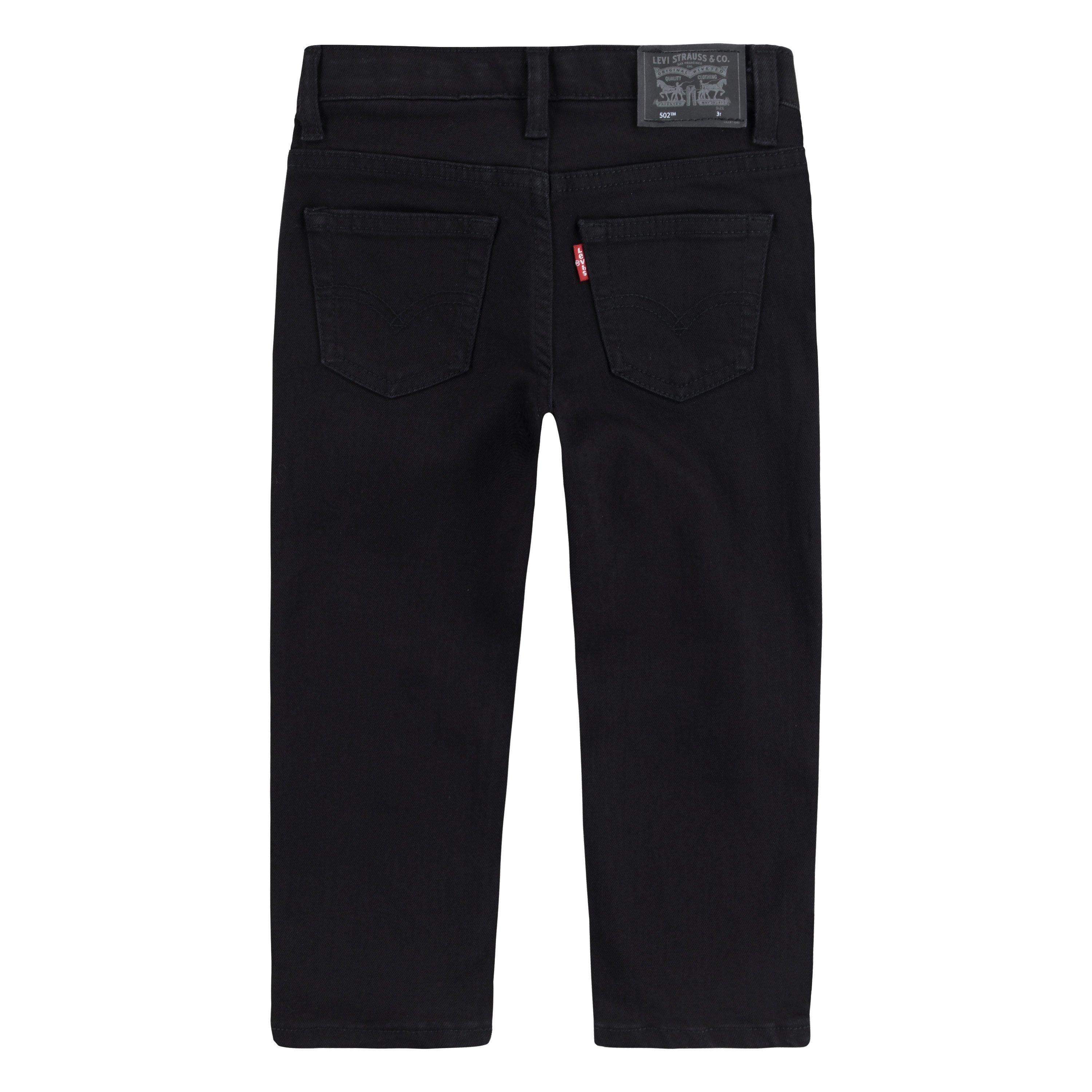 Levi's 502 Strong Performance Tapered Fit Black Wash Toddler Boys' Black Denim Jeans - BLACK Thumbnail View 9