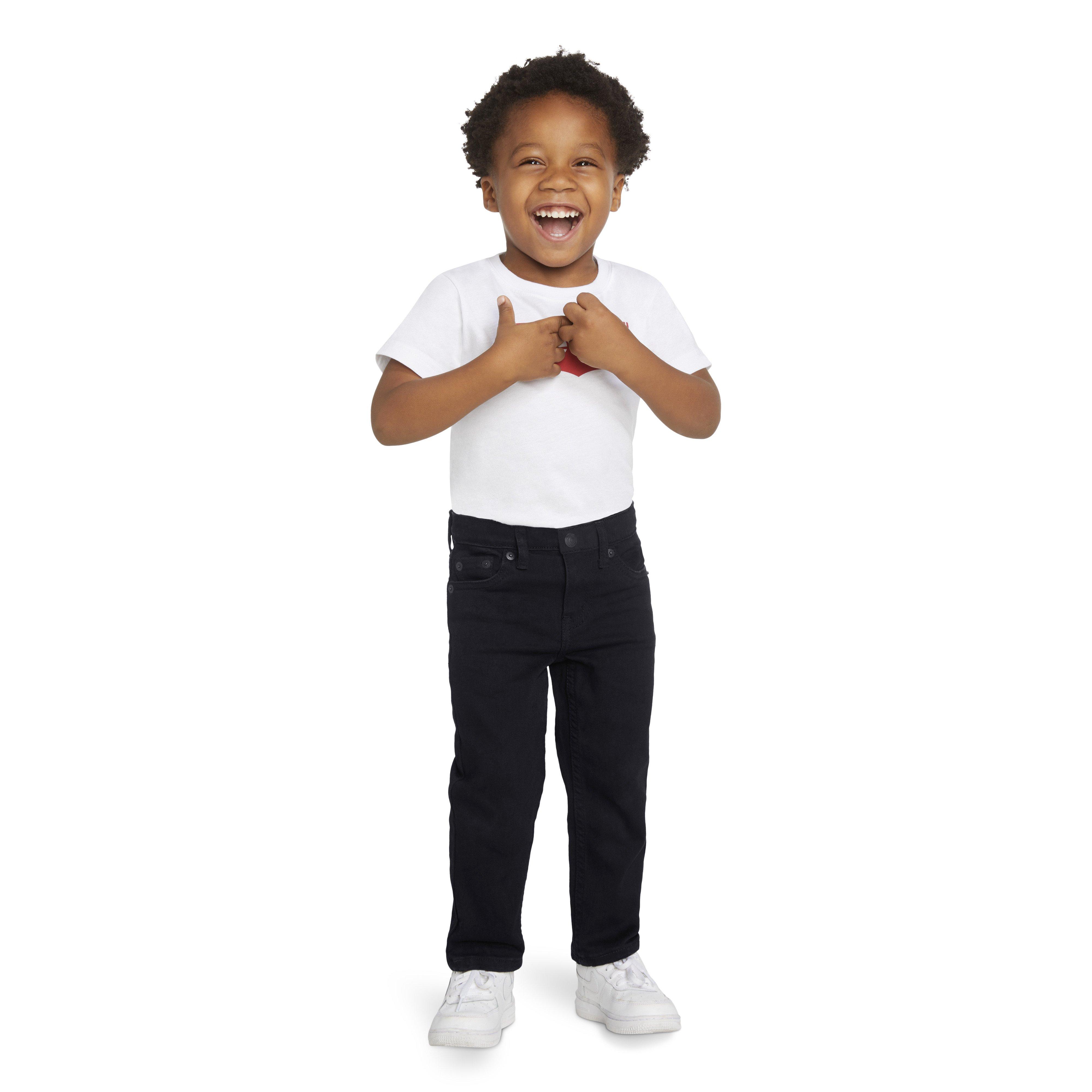 Levi's 502 Strong Performance Tapered Fit Black Wash Toddler Boys' Black Denim Jeans - BLACK Thumbnail View 10