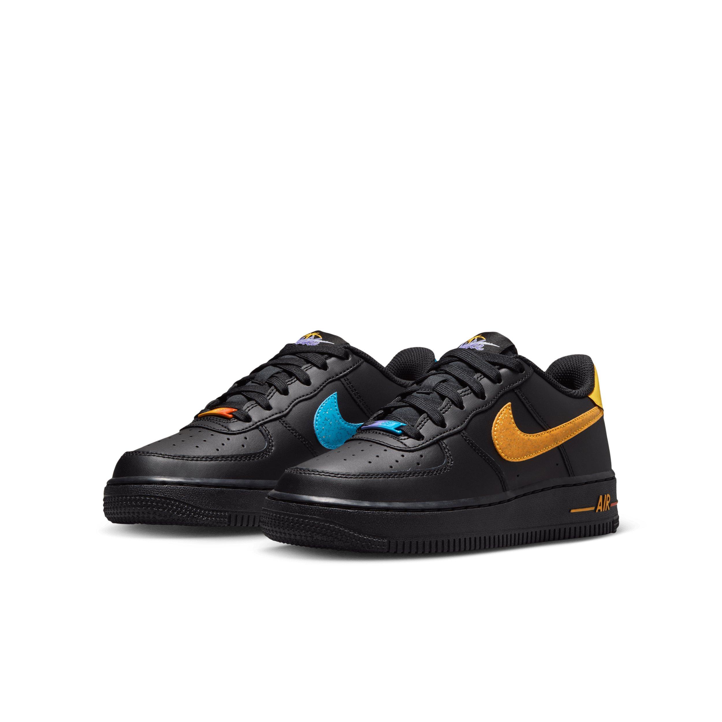 Nike Air Force 1 "Black/Laser Orange/Picante Red/Action Grape" Grade School Boys' Shoe - BLACK/ORANGE/RED/GRAPE Thumbnail View 3