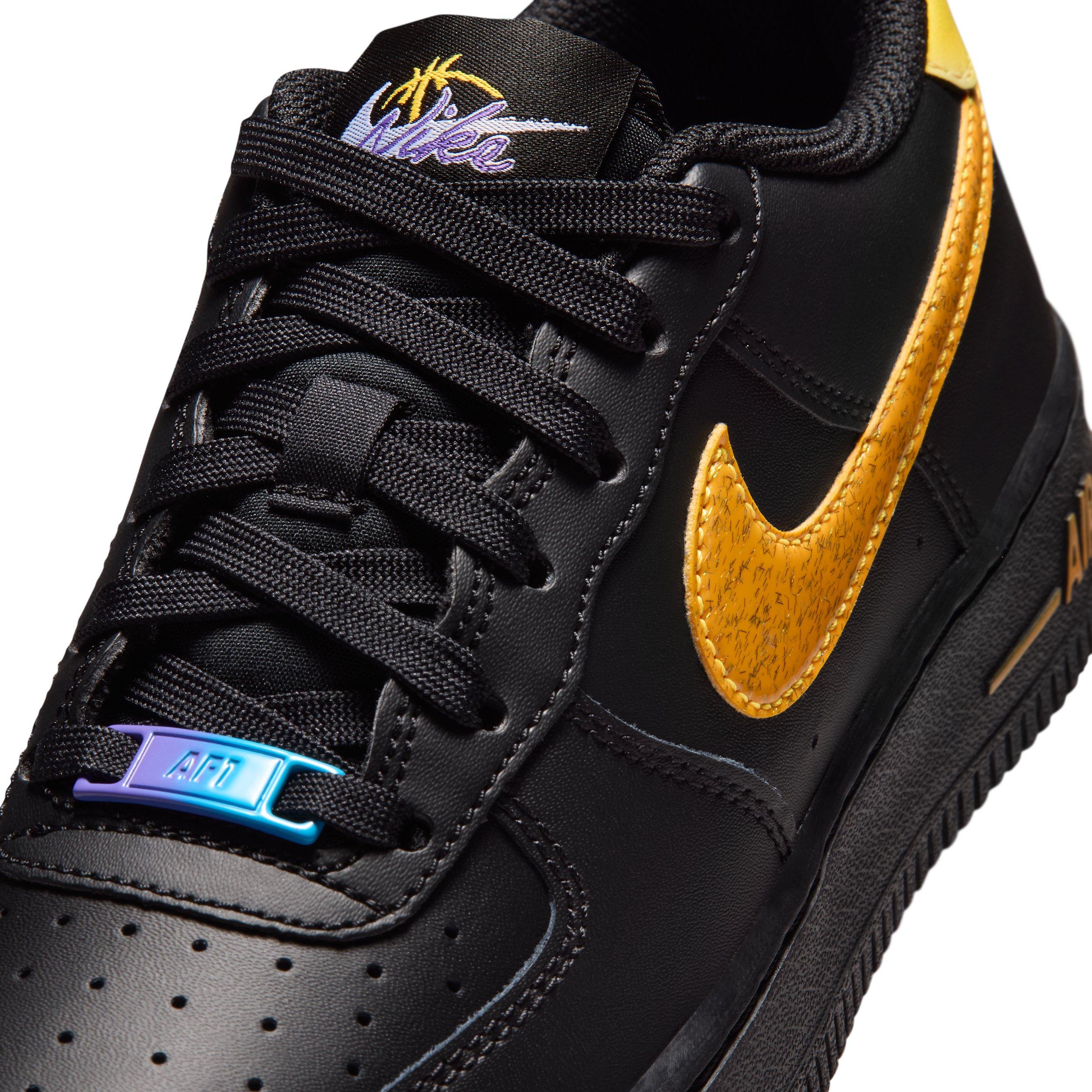 Nike Air Force 1 "Black/Laser Orange/Picante Red/Action Grape" Grade School Boys' Shoe - BLACK/ORANGE/RED/GRAPE Thumbnail View 7