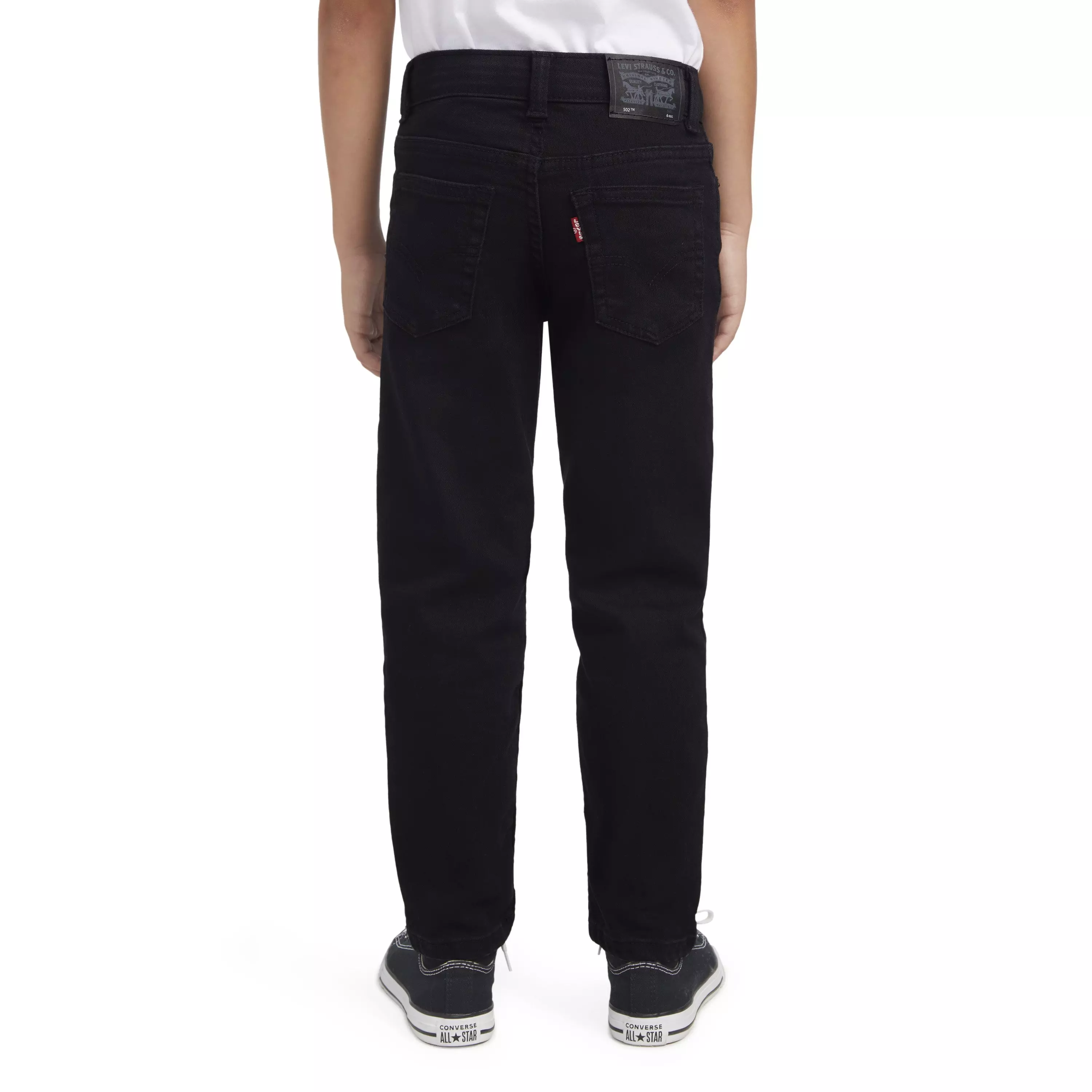 Levi's 502 Strong Performance Tapered Fit Black Wash Little Boys' Black Denim Jeans - BLACK