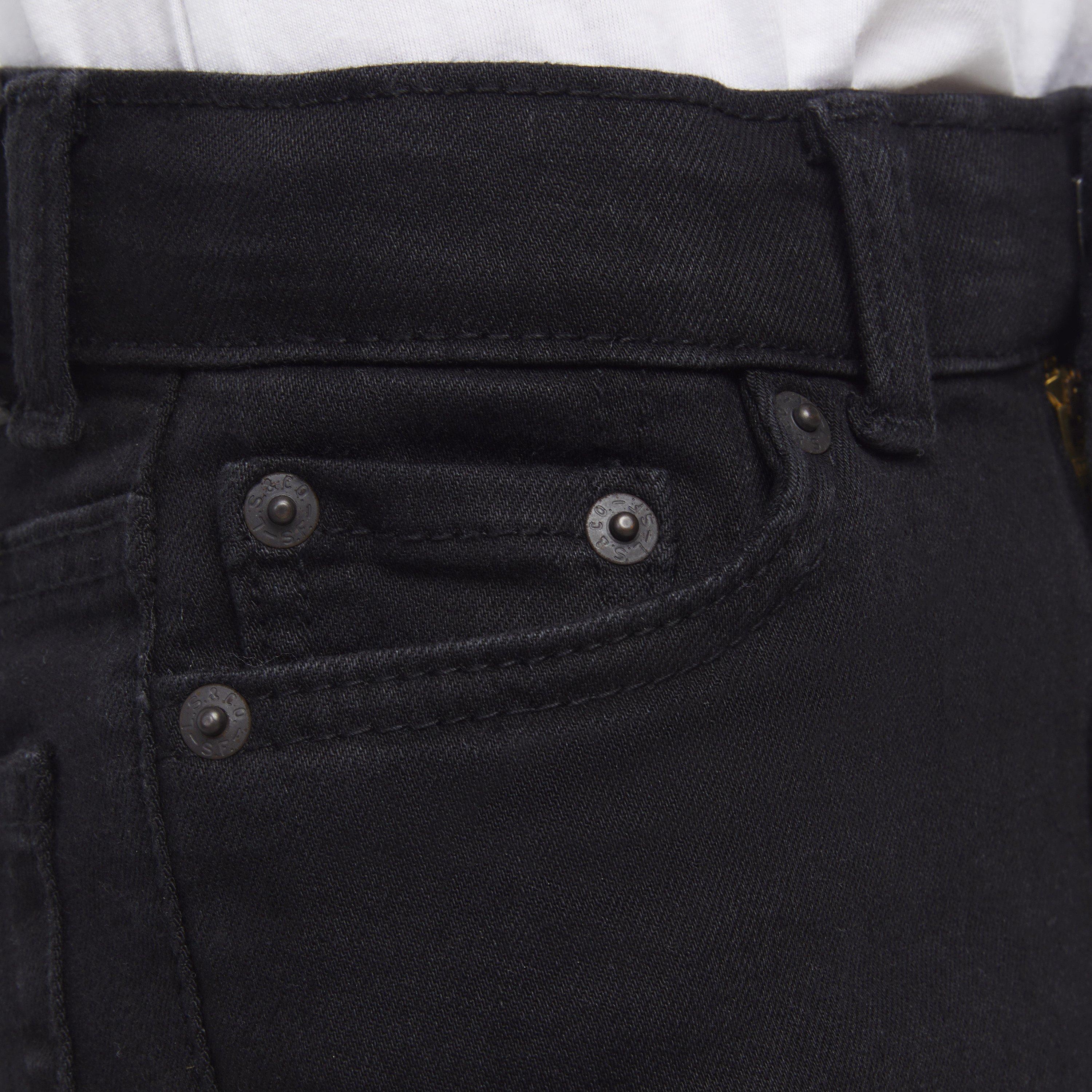 Levi's 502 Strong Performance Tapered Fit Black Wash Little Boys' Black Denim Jeans - BLACK