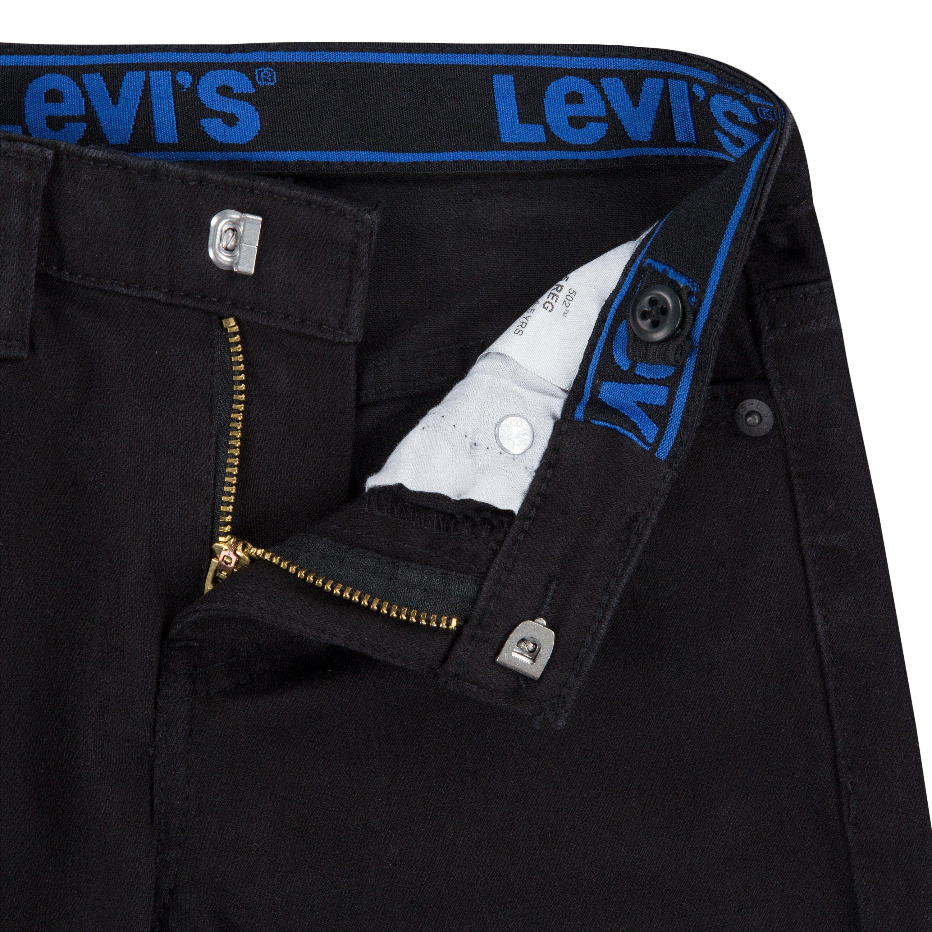 Levi's 502 Strong Performance Tapered Fit Black Wash Little Boys' Black Denim Jeans - BLACK