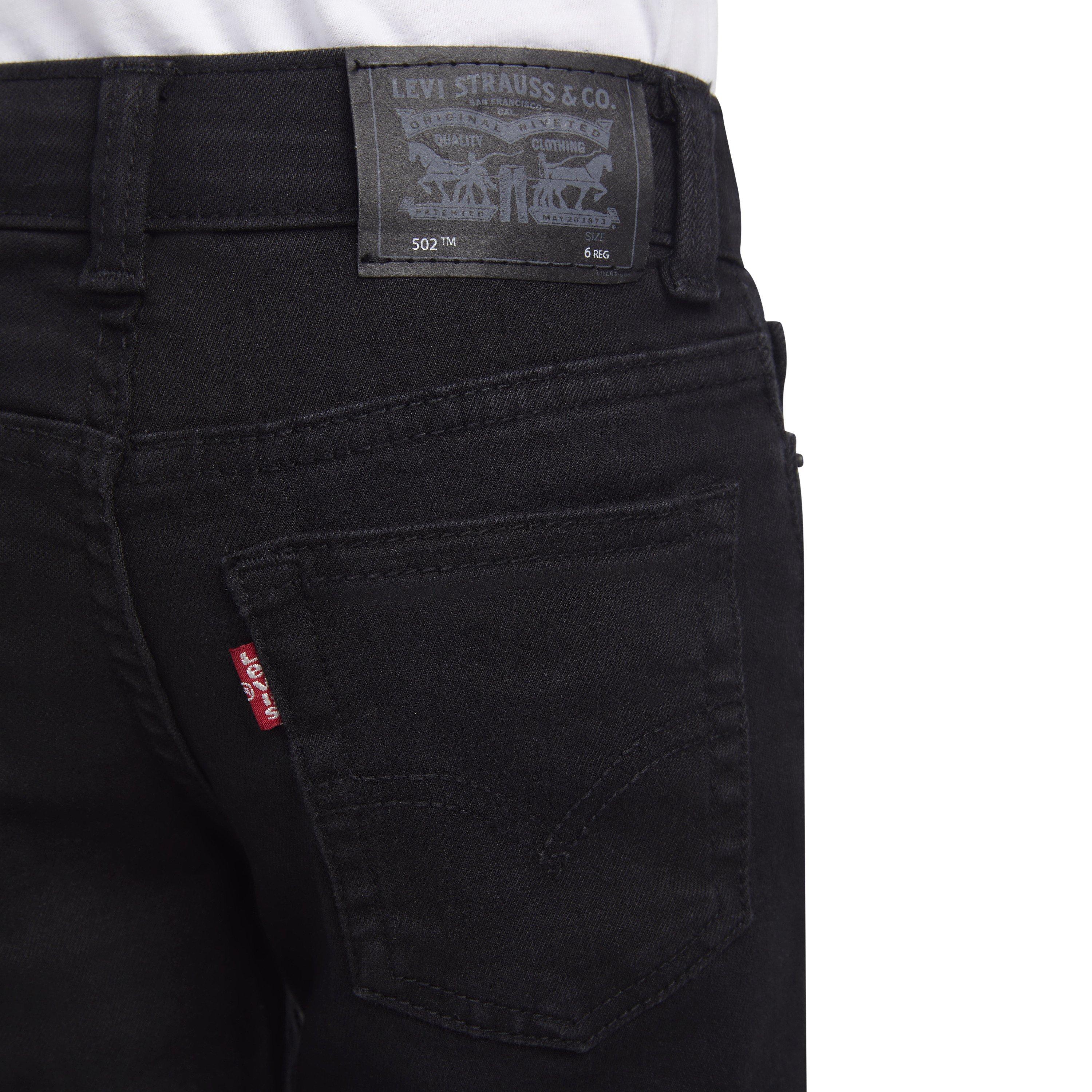 Levi's 502 Strong Performance Tapered Fit Black Wash Little Boys' Black Denim Jeans - BLACK