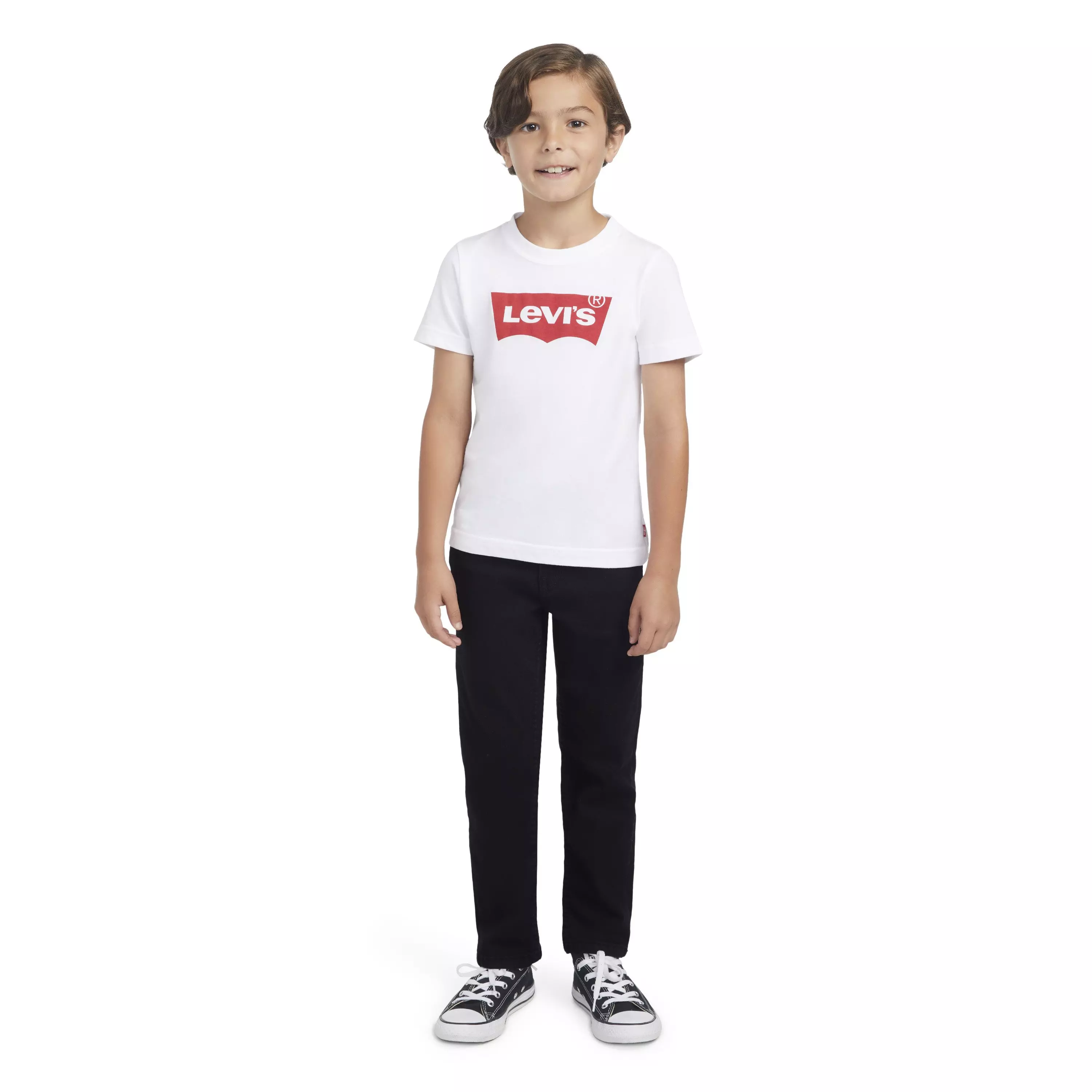 Levi's 502 Strong Performance Tapered Fit Black Wash Little Boys' Black Denim Jeans - BLACK