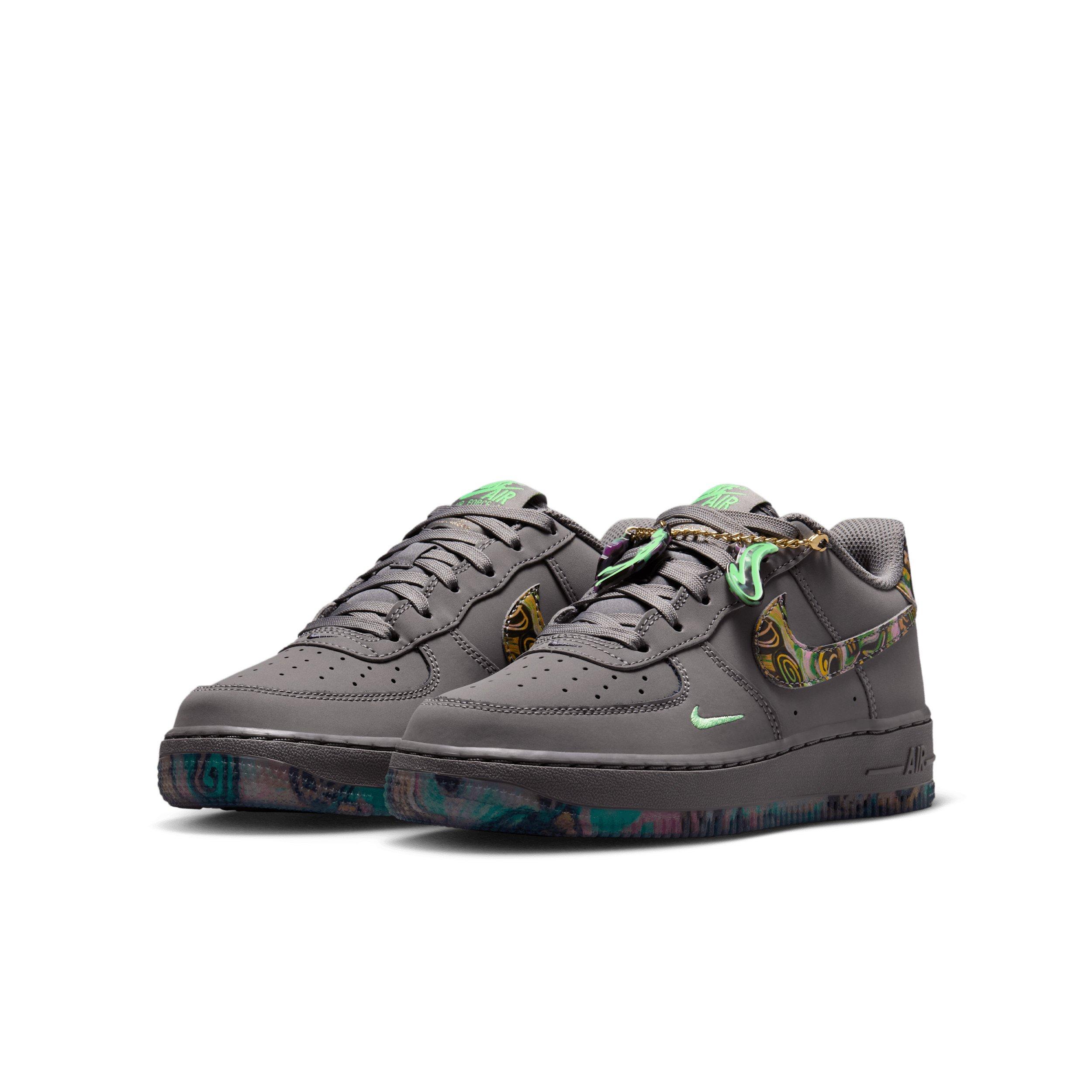 Nike Air Force 1 "Pencil Point/Illusion Green/Dark Raisin/Multi-Color" Grade School Boys' Shoe - PENCIL/GREEN/DK RAISIN/MULTI COLOR