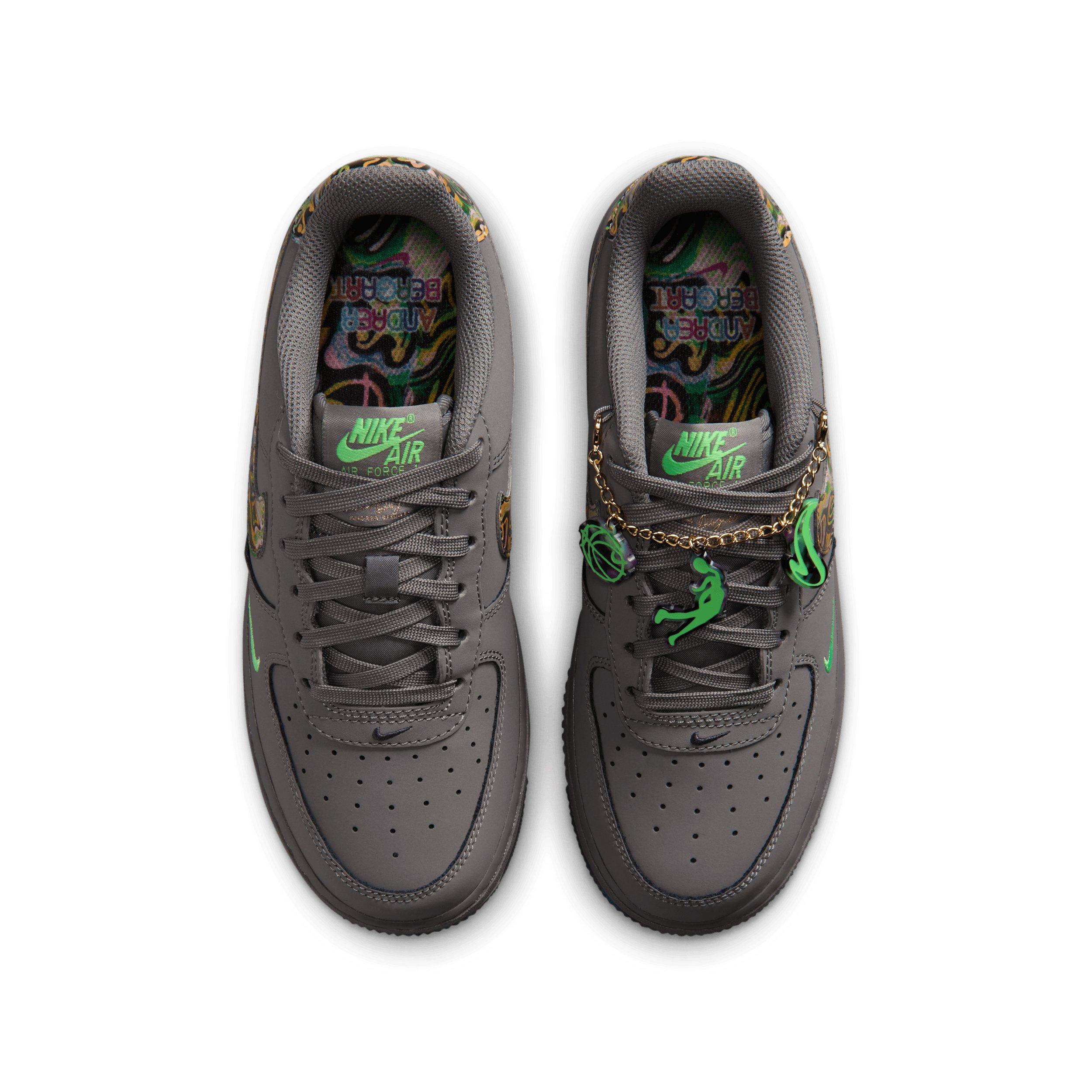 Nike Air Force 1 "Pencil Point/Illusion Green/Dark Raisin/Multi-Color" Grade School Boys' Shoe - PENCIL/GREEN/DK RAISIN/MULTI COLOR