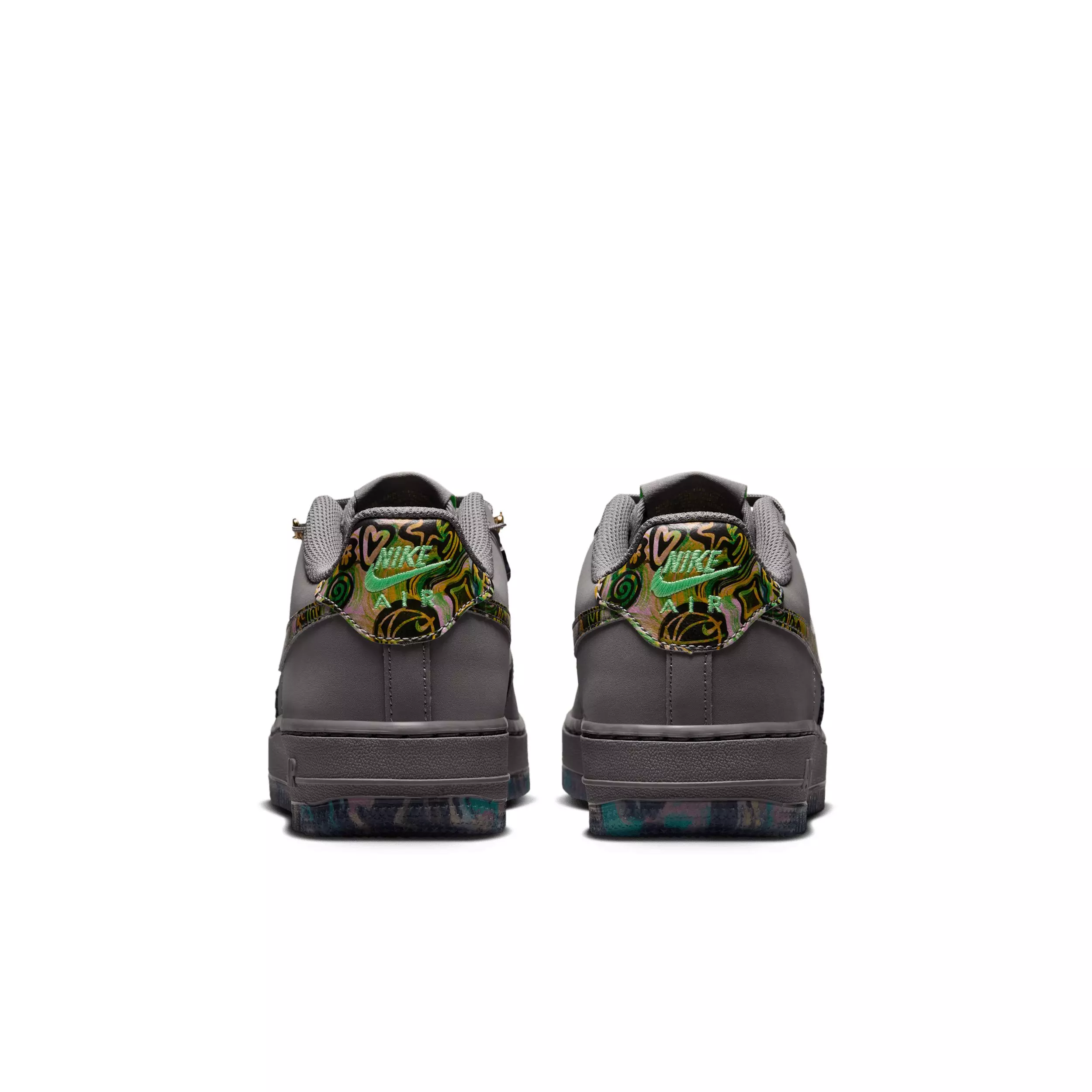 Nike Air Force 1 "Pencil Point/Illusion Green/Dark Raisin/Multi-Color" Grade School Boys' Shoe - PENCIL/GREEN/DK RAISIN/MULTI COLOR