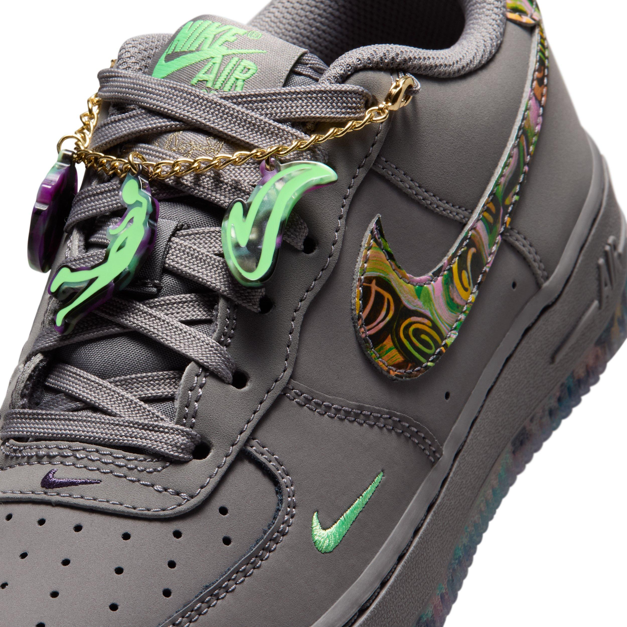 Nike Air Force 1 "Pencil Point/Illusion Green/Dark Raisin/Multi-Color" Grade School Boys' Shoe - PENCIL/GREEN/DK RAISIN/MULTI COLOR