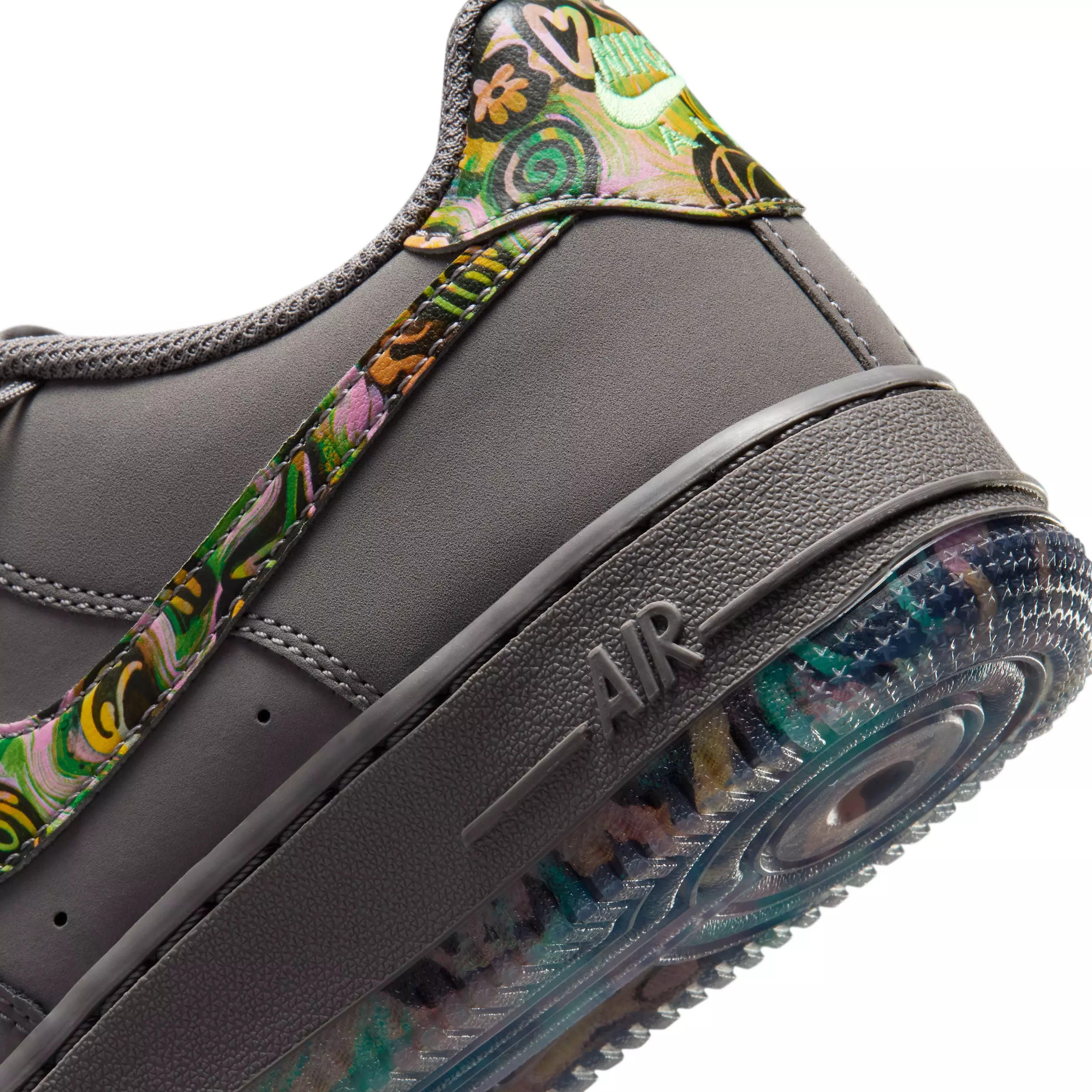 Nike Air Force 1 "Pencil Point/Illusion Green/Dark Raisin/Multi-Color" Grade School Boys' Shoe - PENCIL/GREEN/DK RAISIN/MULTI COLOR