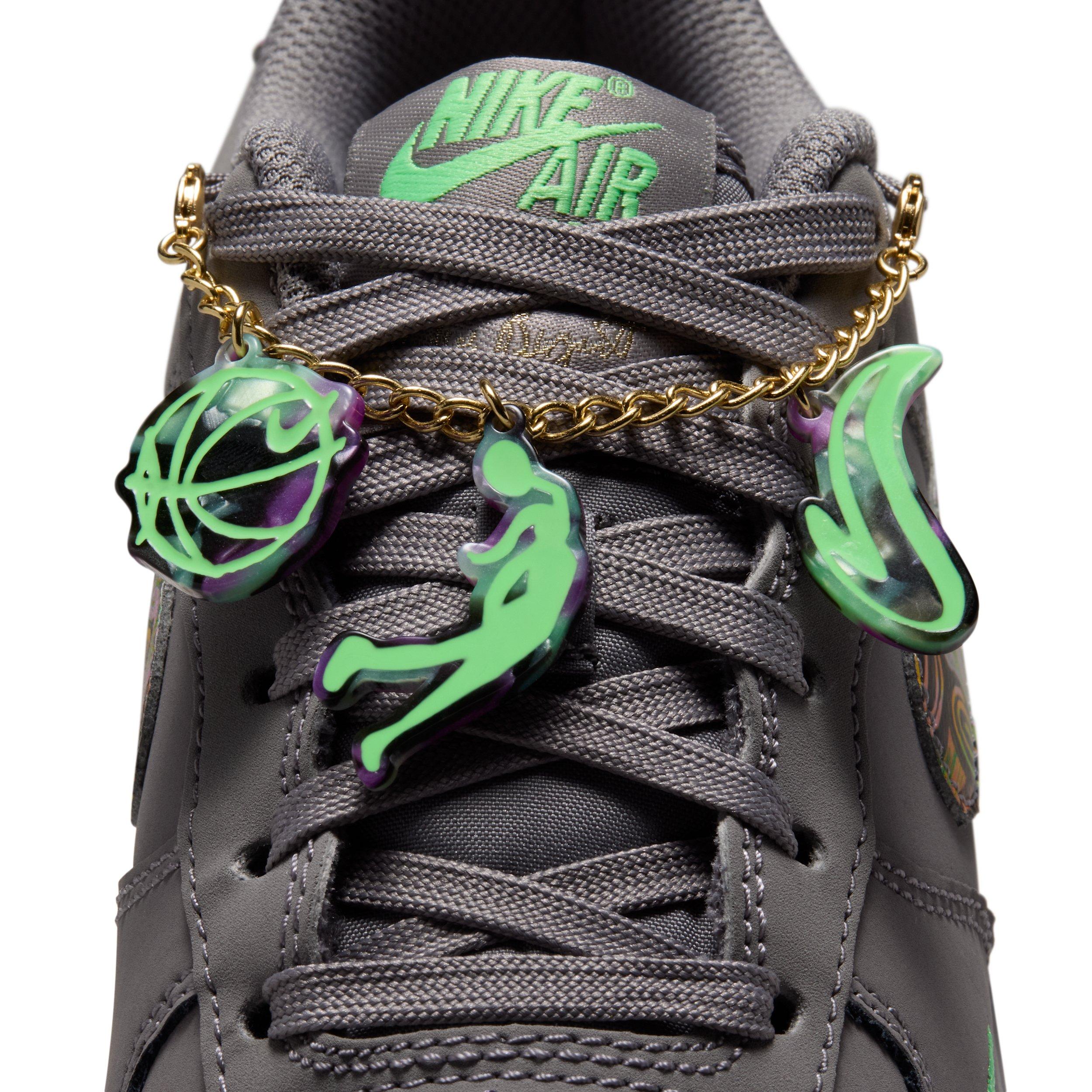 Nike Air Force 1 "Pencil Point/Illusion Green/Dark Raisin/Multi-Color" Grade School Boys' Shoe - PENCIL/GREEN/DK RAISIN/MULTI COLOR