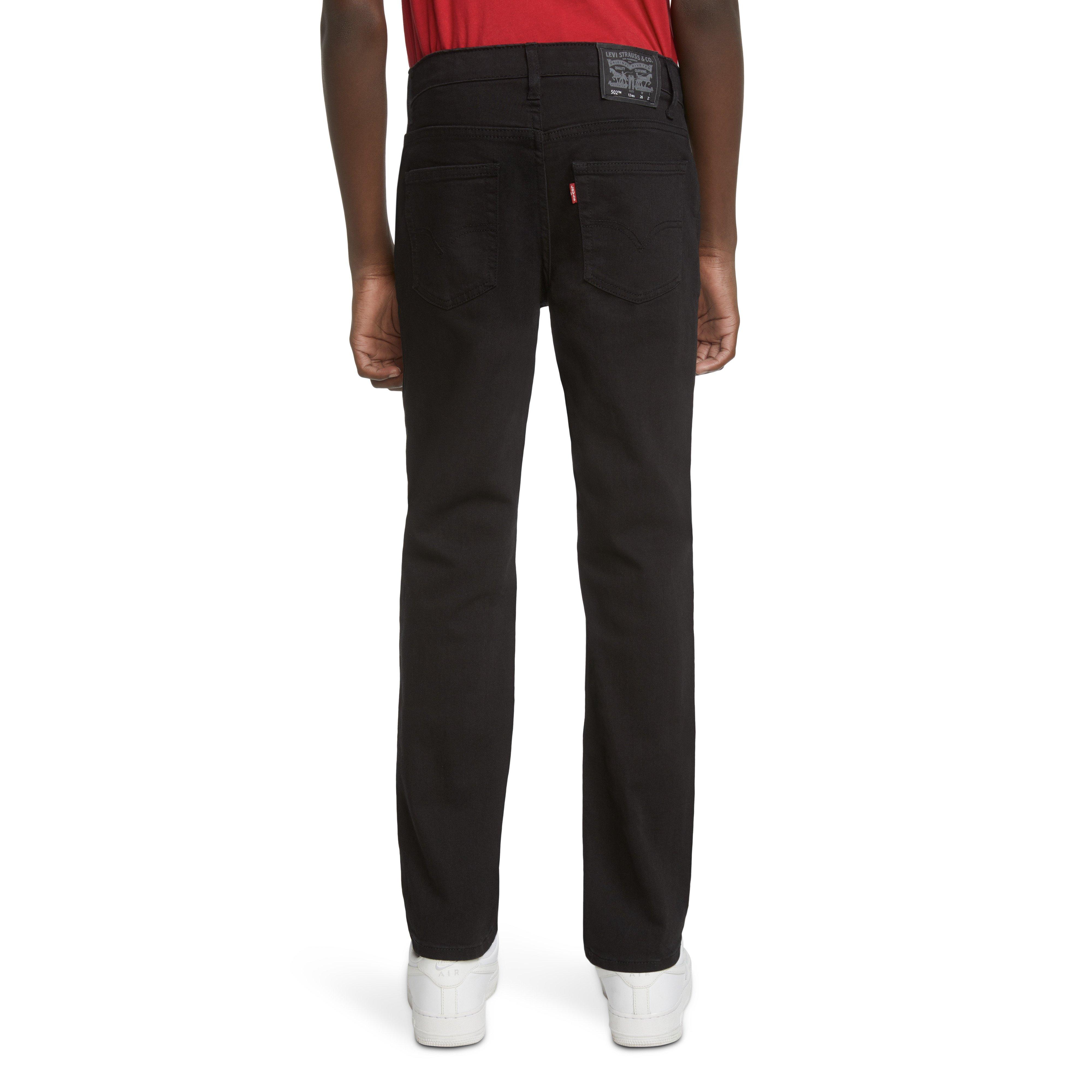 Levi's 502 Strong Performance Tapered Fit Black Wash Big Boys' Black Denim Jeans - BLACK