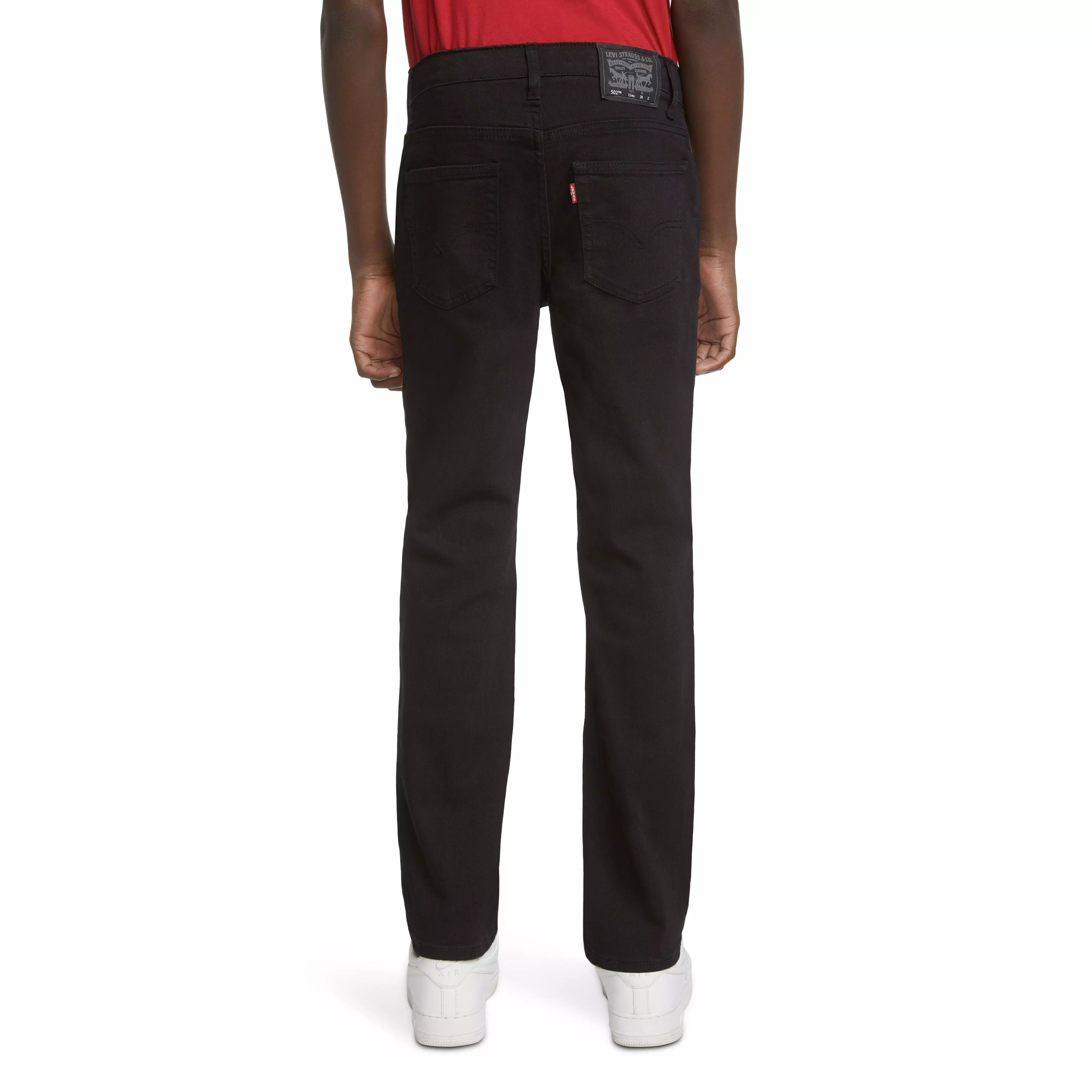 Levi's 502 Strong Performance Tapered Fit Black Wash Big Boys' Black Denim Jeans - BLACK