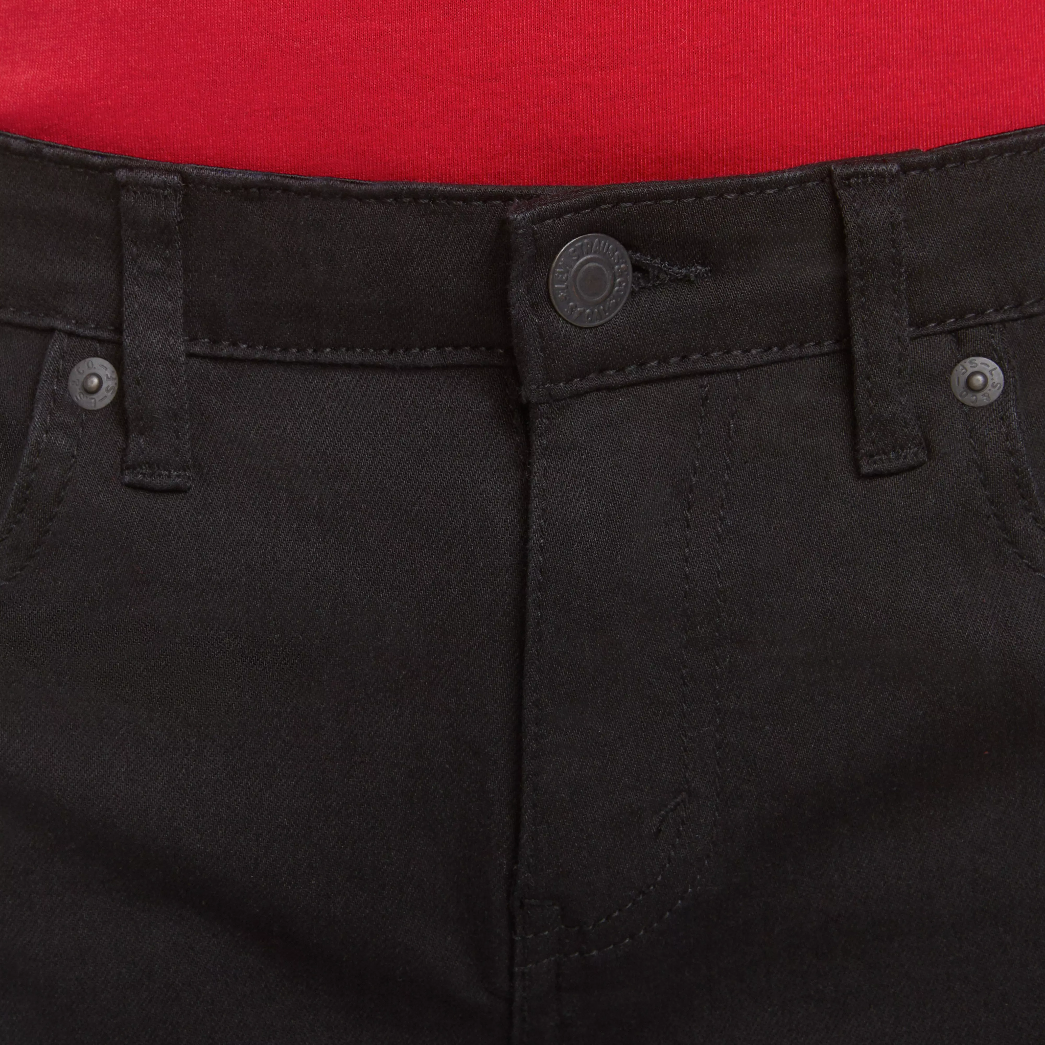 Levi's 502 Strong Performance Tapered Fit Black Wash Big Boys' Black Denim Jeans - BLACK
