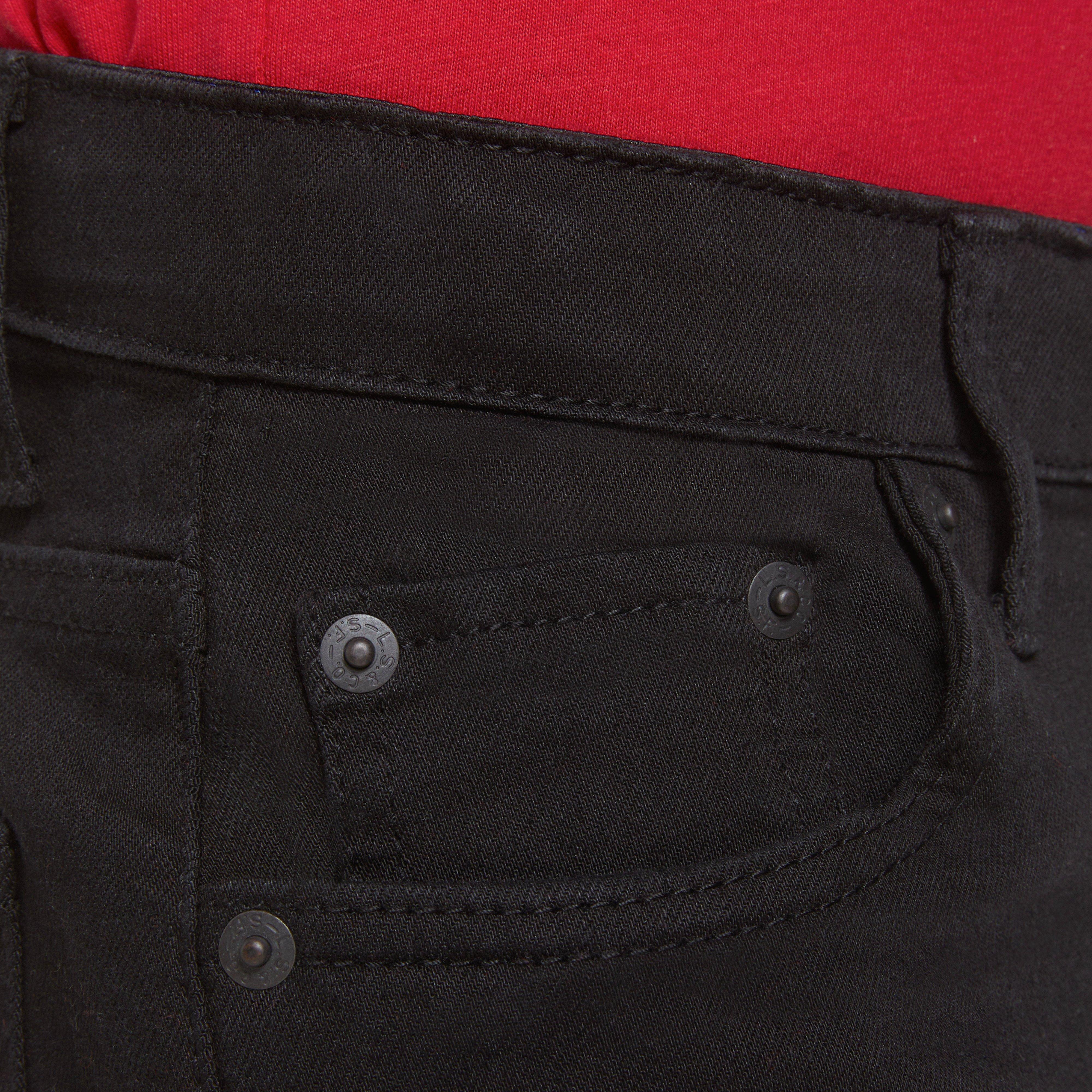 Levi's 502 Strong Performance Tapered Fit Black Wash Big Boys' Black Denim Jeans - BLACK
