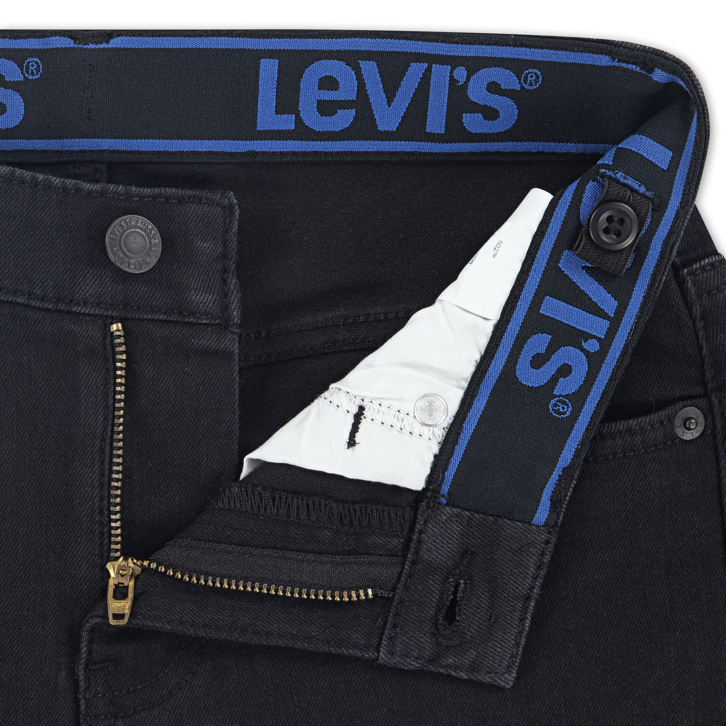Levi's 502 Strong Performance Tapered Fit Black Wash Big Boys' Black Denim Jeans - BLACK