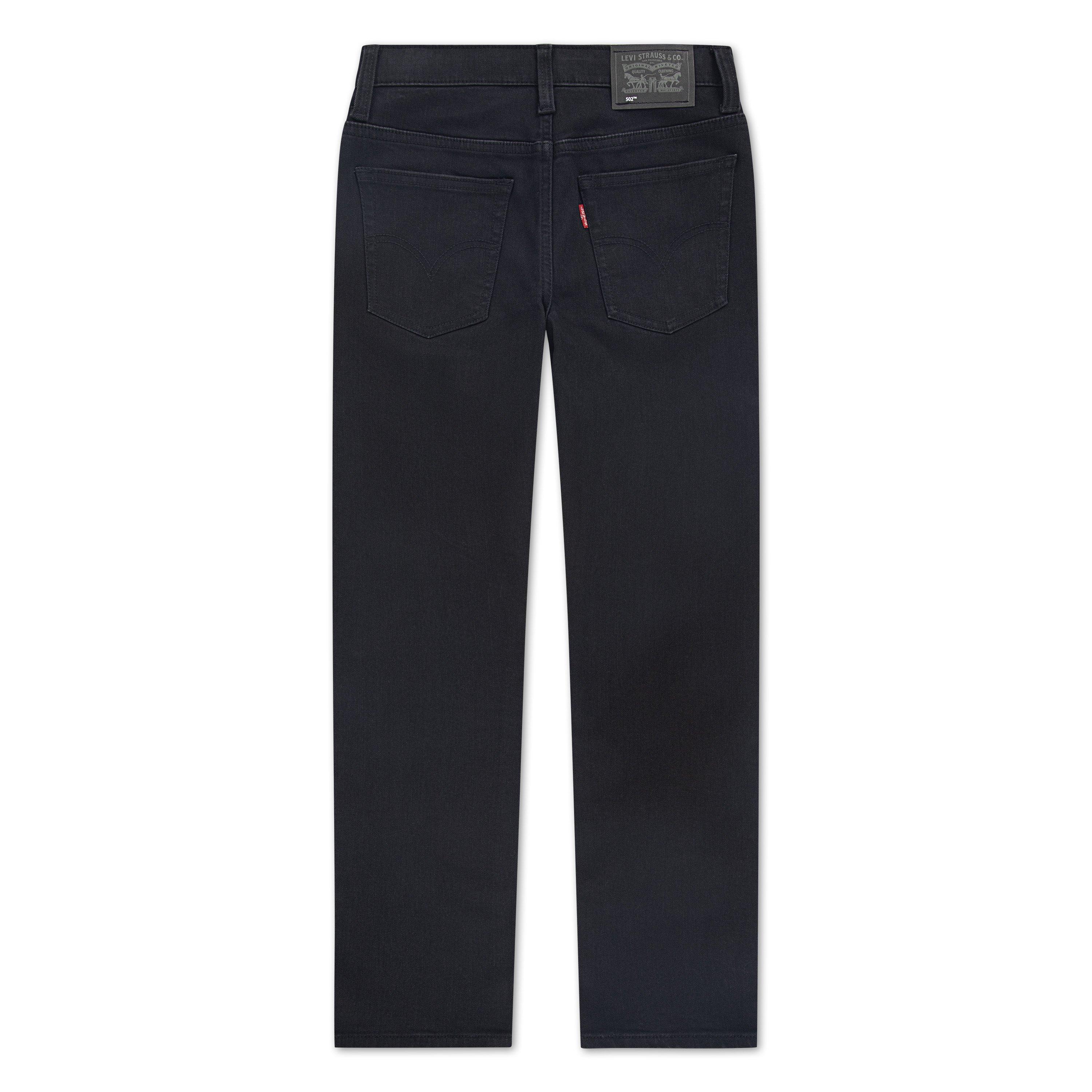 Levi's 502 Strong Performance Tapered Fit Black Wash Big Boys' Black Denim Jeans - BLACK