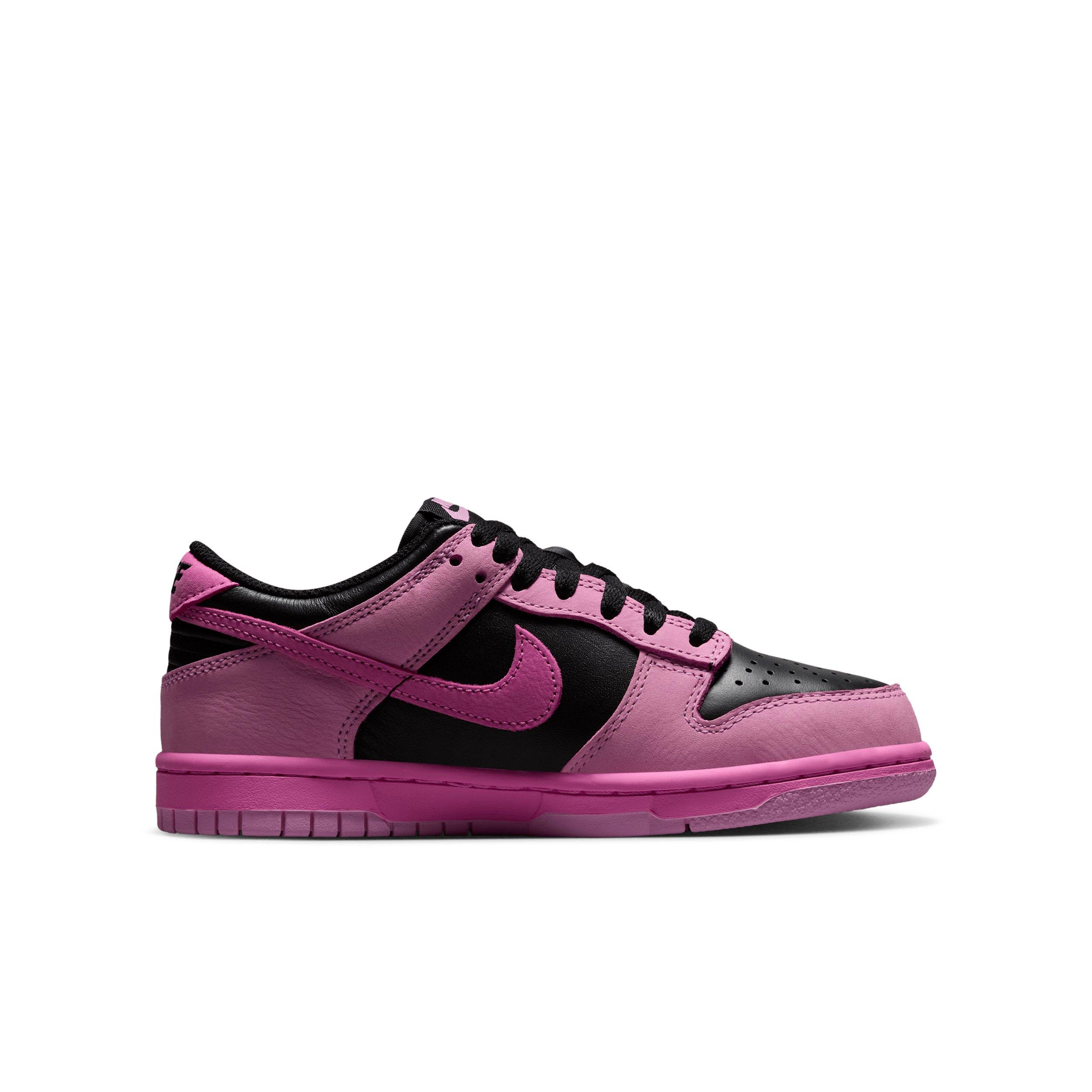 Nike Dunk Low SE "Pink Rise/Black/Playful Pink" Grade School Girls' Shoe - PINK/BLACK/PINK