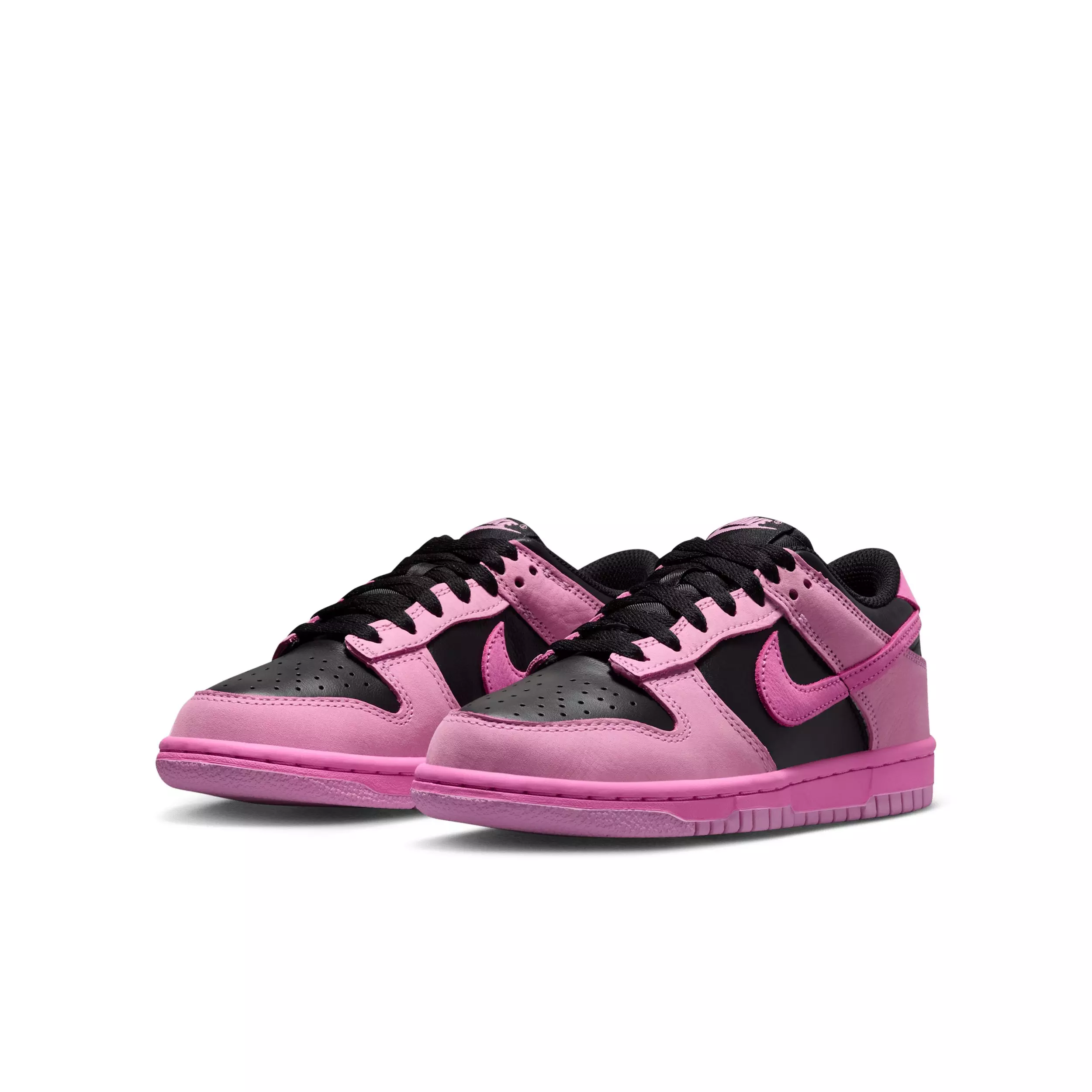 Nike Dunk Low SE "Pink Rise/Black/Playful Pink" Grade School Girls' Shoe - PINK/BLACK/PINK