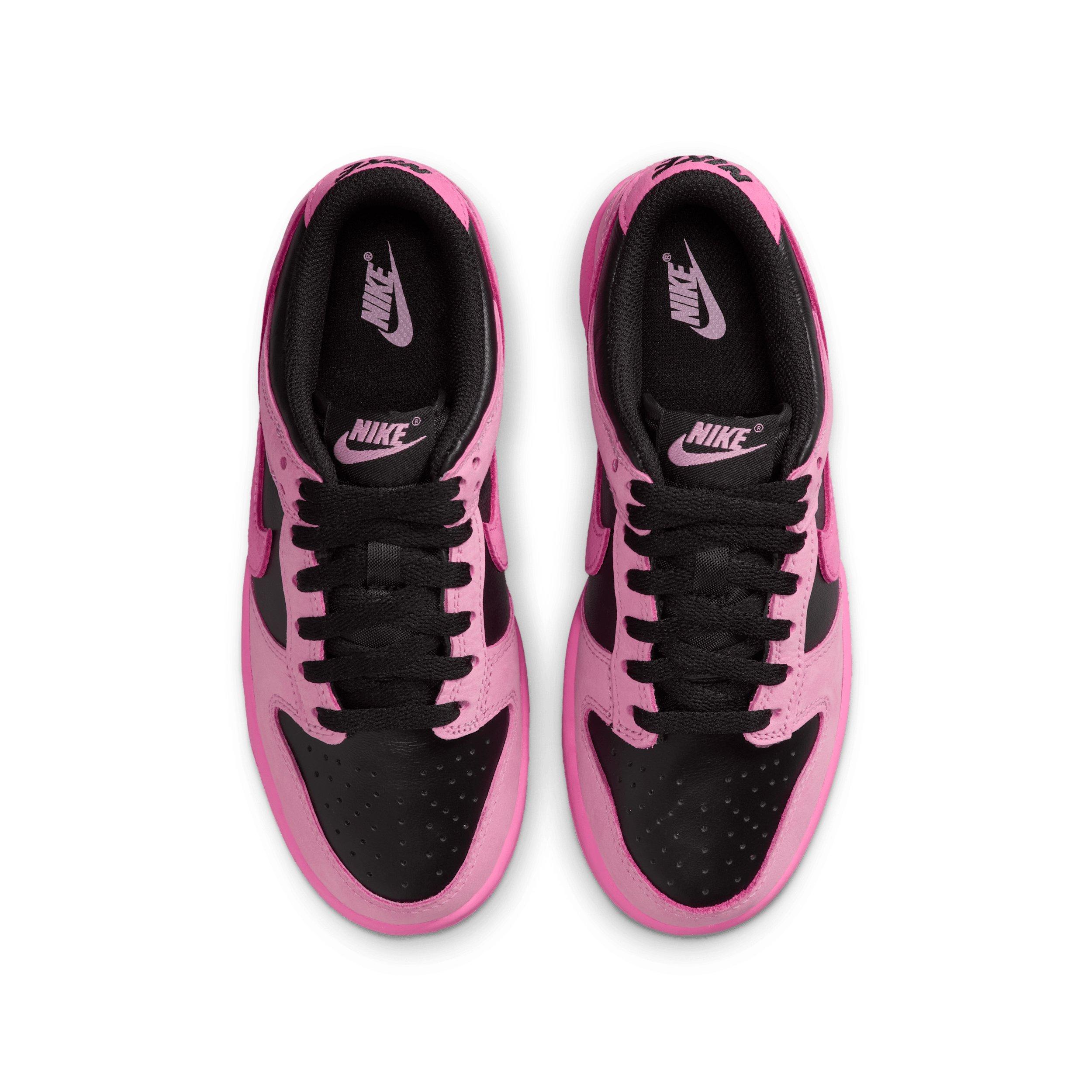 Nike Dunk Low SE "Pink Rise/Black/Playful Pink" Grade School Girls' Shoe - PINK/BLACK/PINK