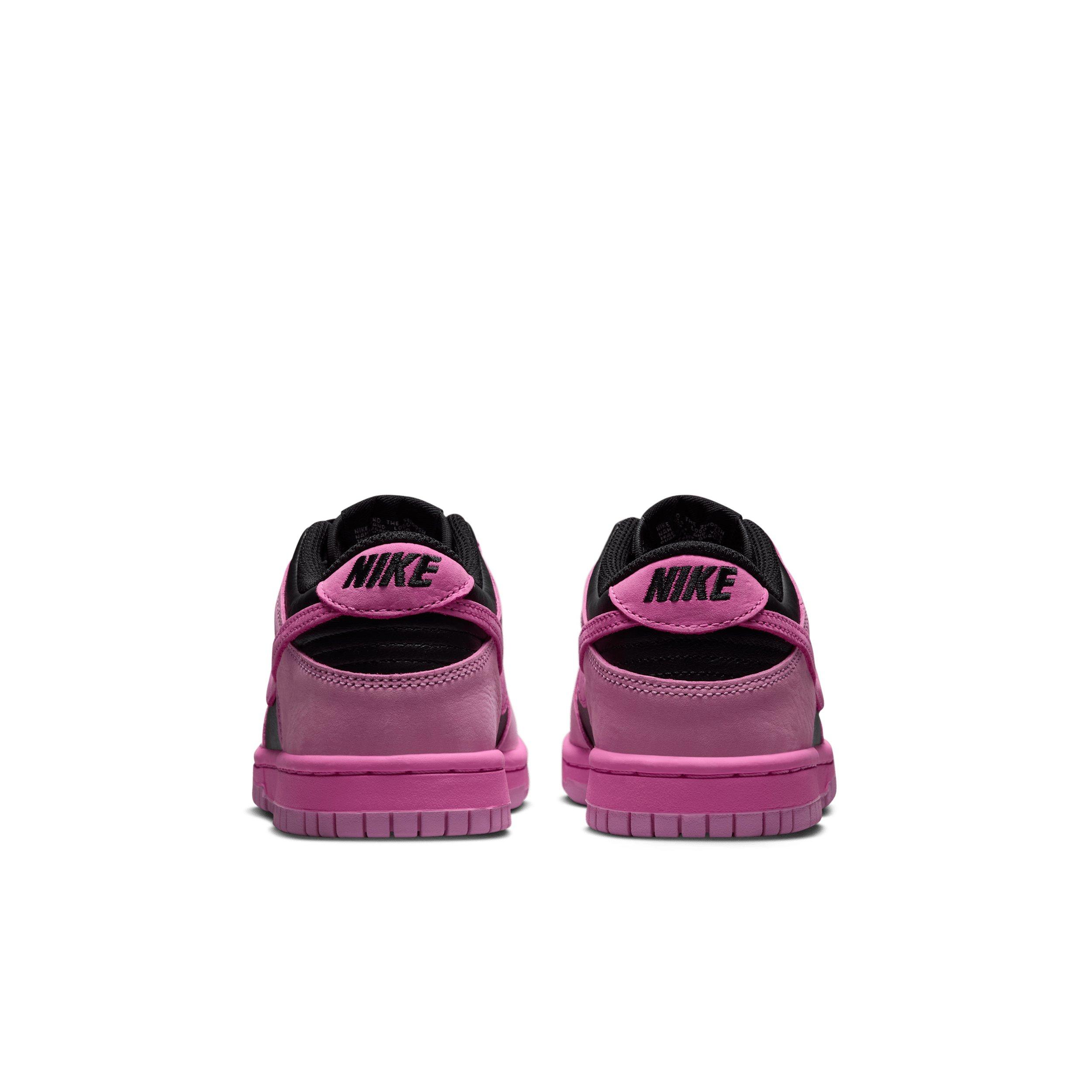 Nike Dunk Low SE "Pink Rise/Black/Playful Pink" Grade School Girls' Shoe - PINK/BLACK/PINK