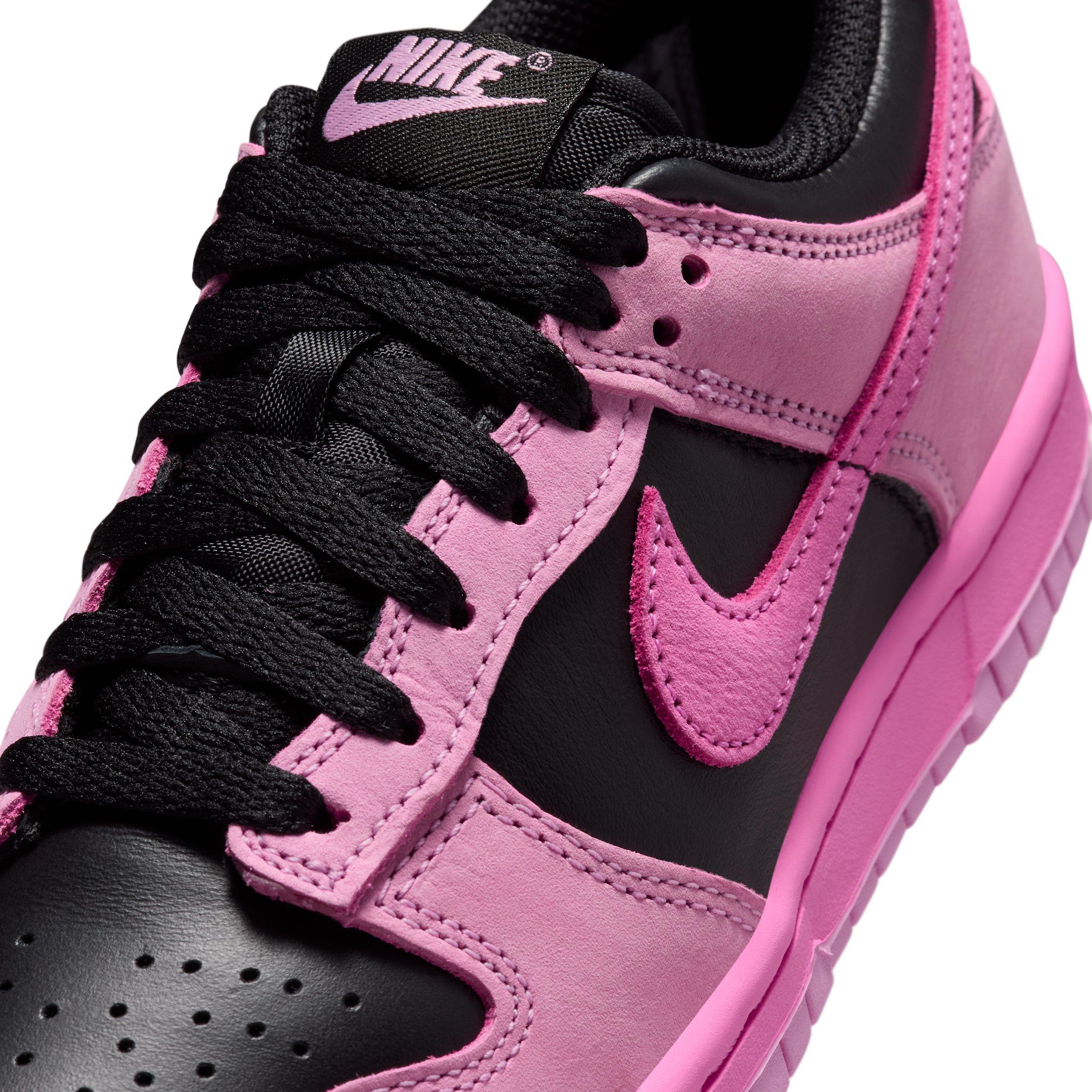 Nike Dunk Low SE "Pink Rise/Black/Playful Pink" Grade School Girls' Shoe - PINK/BLACK/PINK