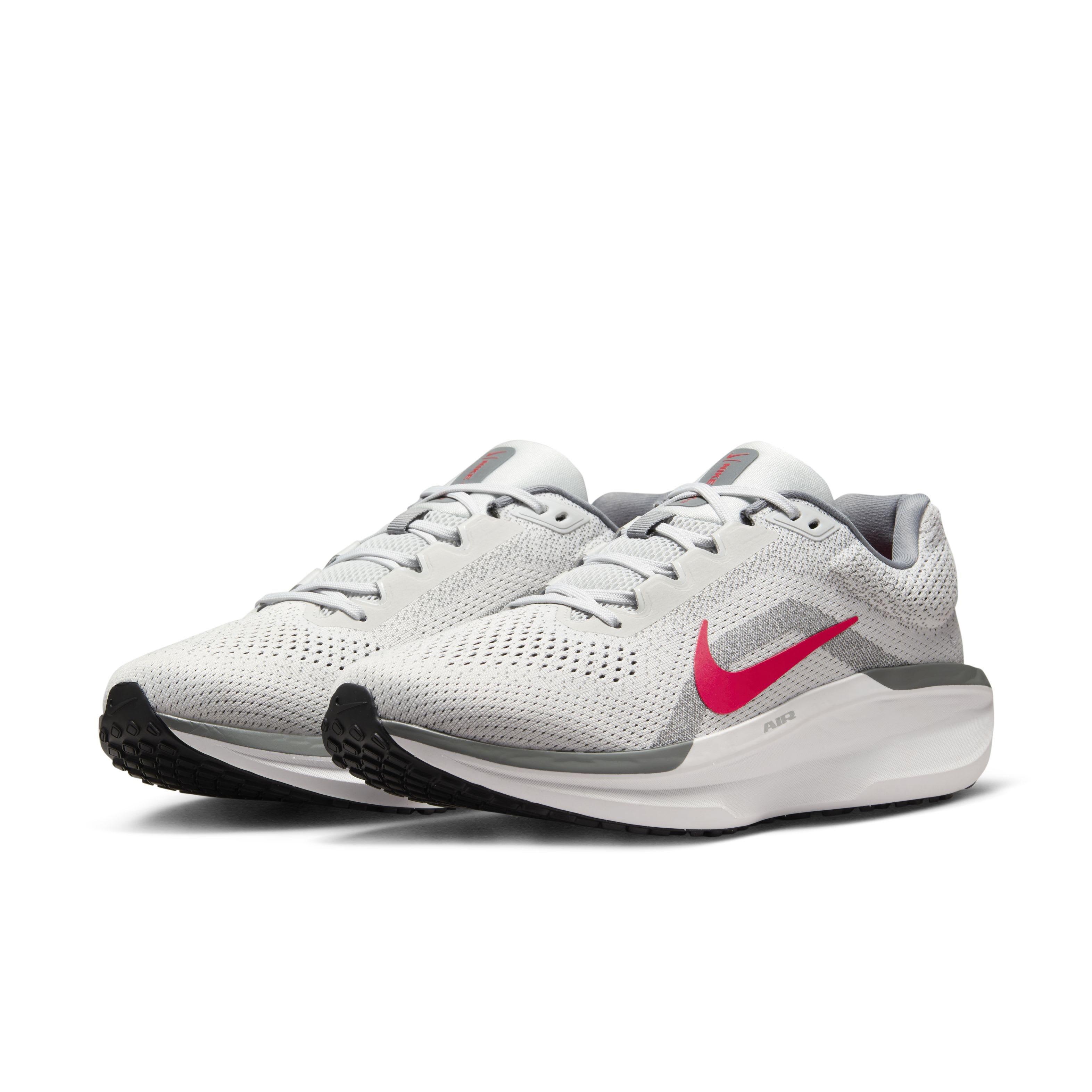 Nike Winflo 11 "Photon Dust/Smoke Grey/Light Smoke Grey/Fire Red" Men's Running Shoe - DUST/GREY/LT GREY/RED Thumbnail View 3