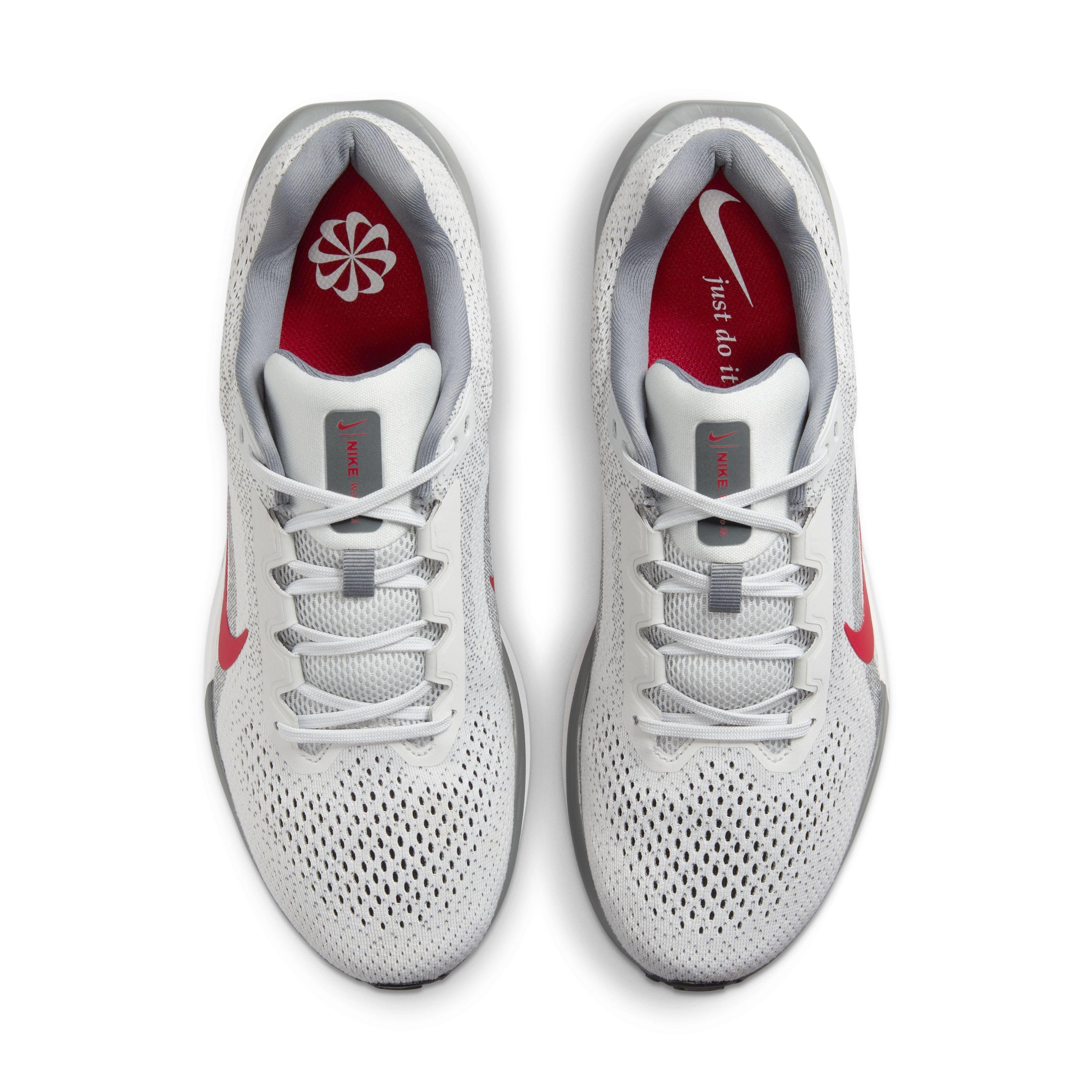 Nike Winflo 11 "Photon Dust/Smoke Grey/Light Smoke Grey/Fire Red" Men's Running Shoe - DUST/GREY/LT GREY/RED Thumbnail View 4