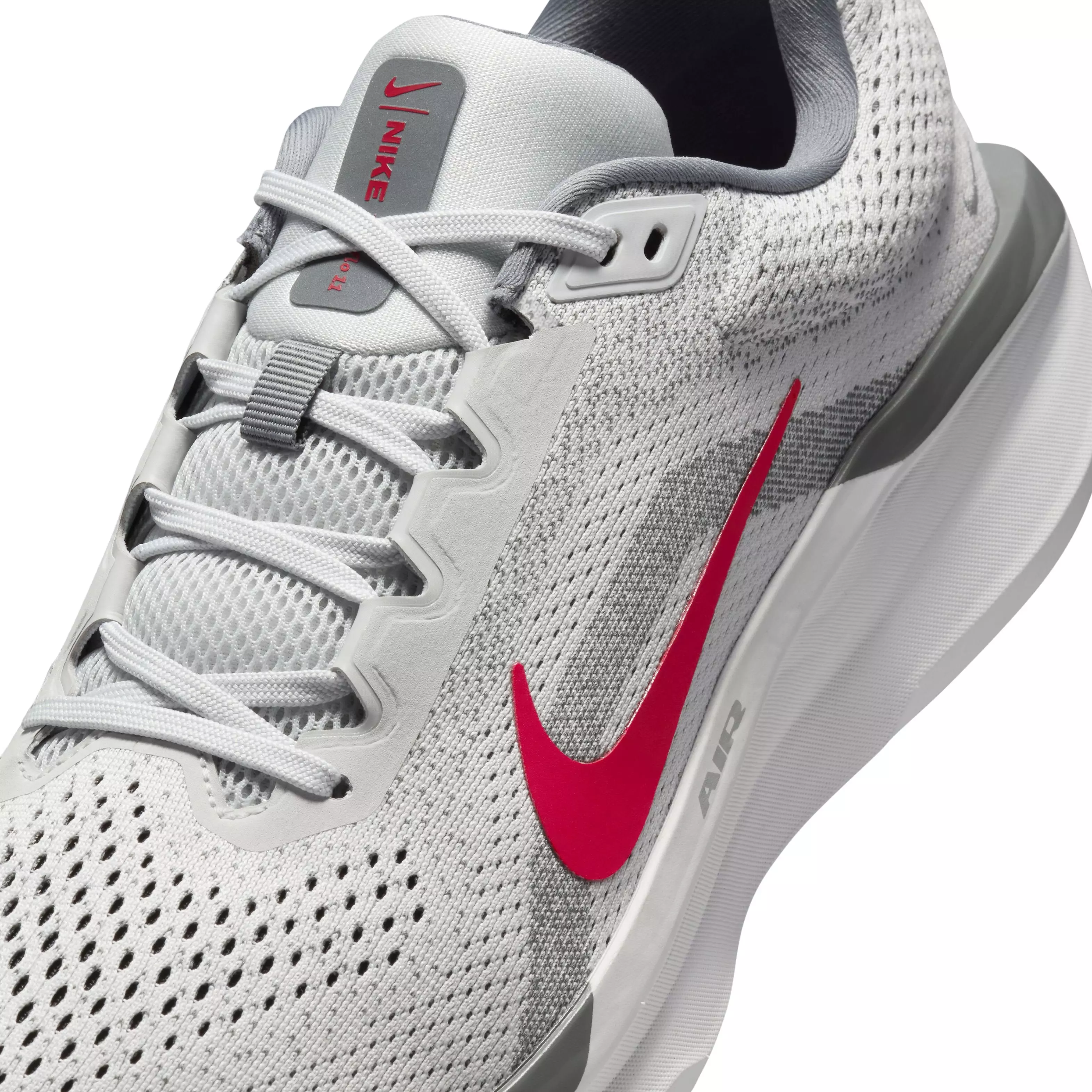 Nike Winflo 11 "Photon Dust/Smoke Grey/Light Smoke Grey/Fire Red" Men's Running Shoe - DUST/GREY/LT GREY/RED