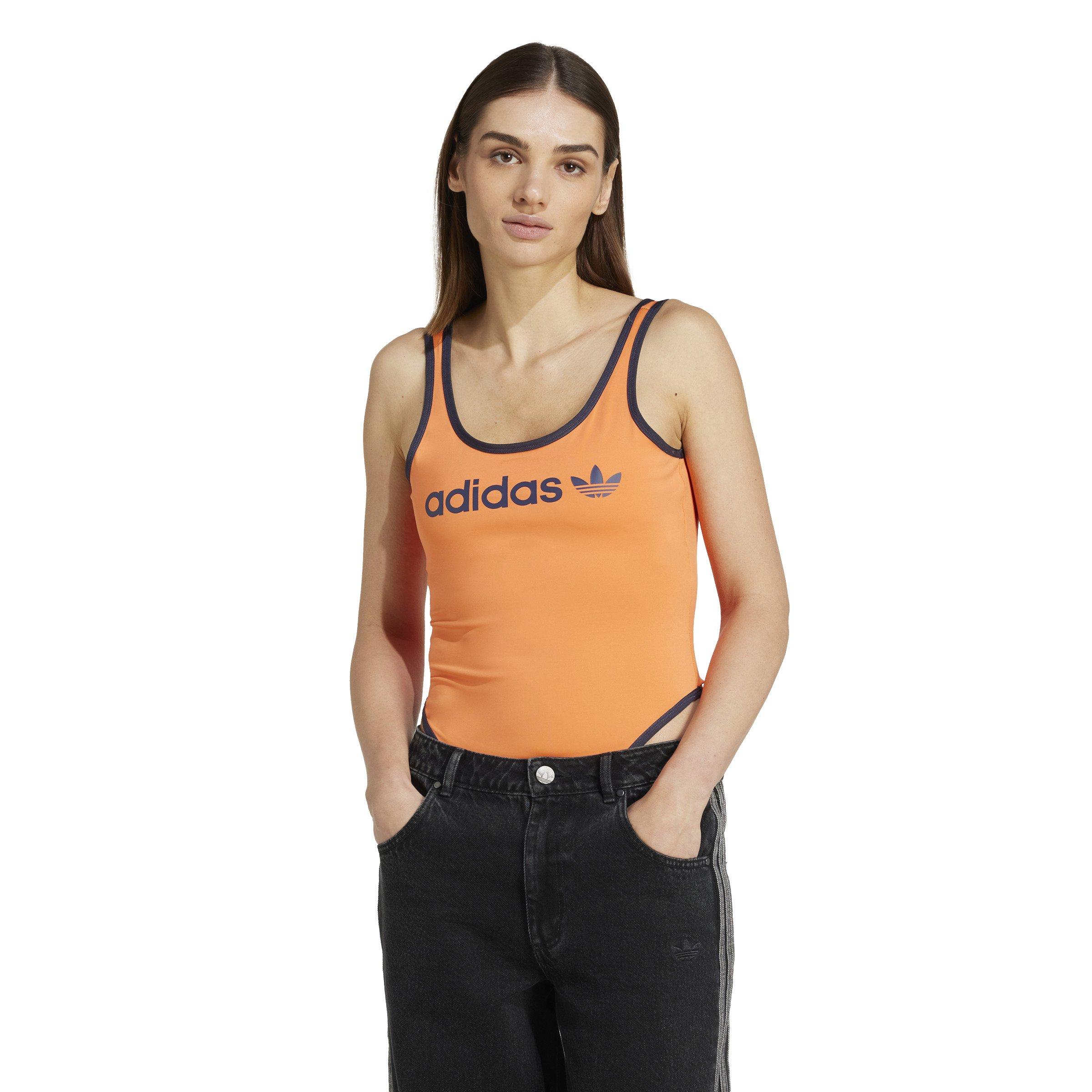 adidas Originals Women's Linear Logo Bodysuit -Orange - ORANGE Thumbnail View 1