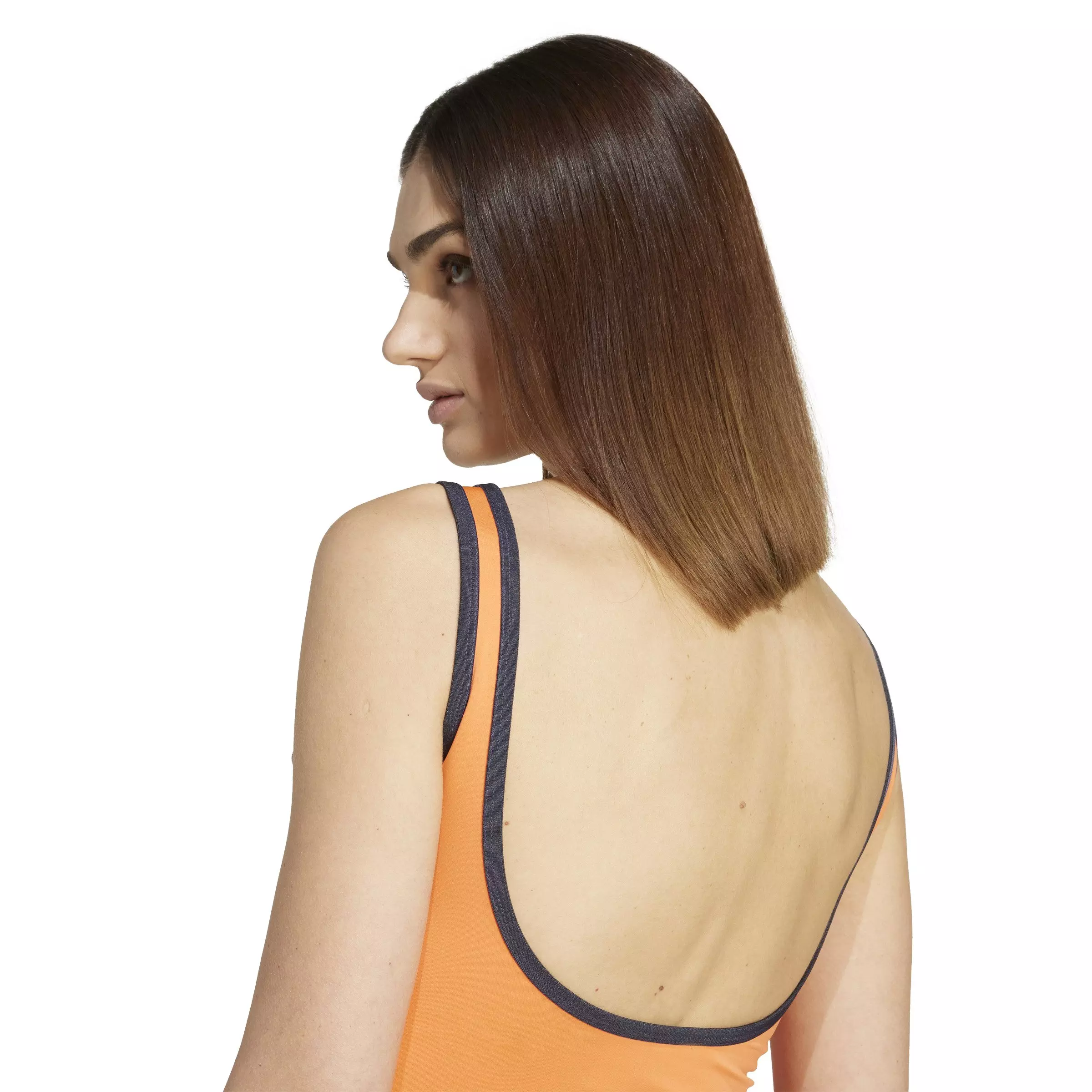 adidas Originals Women's Linear Logo Bodysuit -Orange - ORANGE