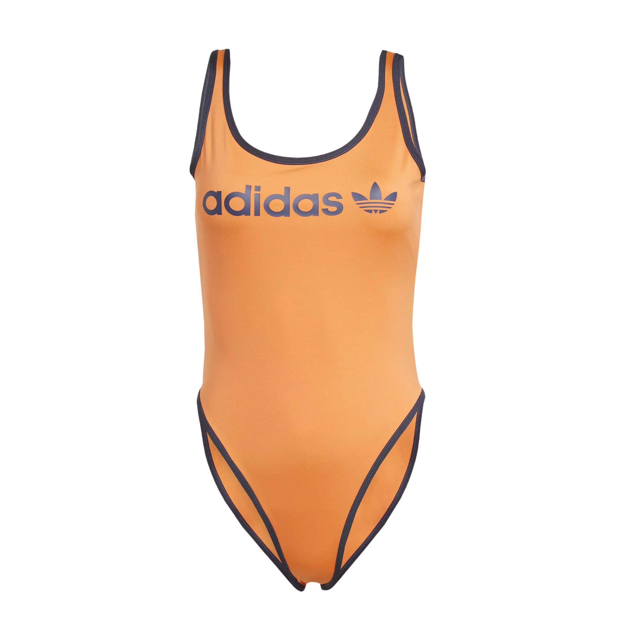 adidas Originals Women's Linear Logo Bodysuit -Orange - ORANGE