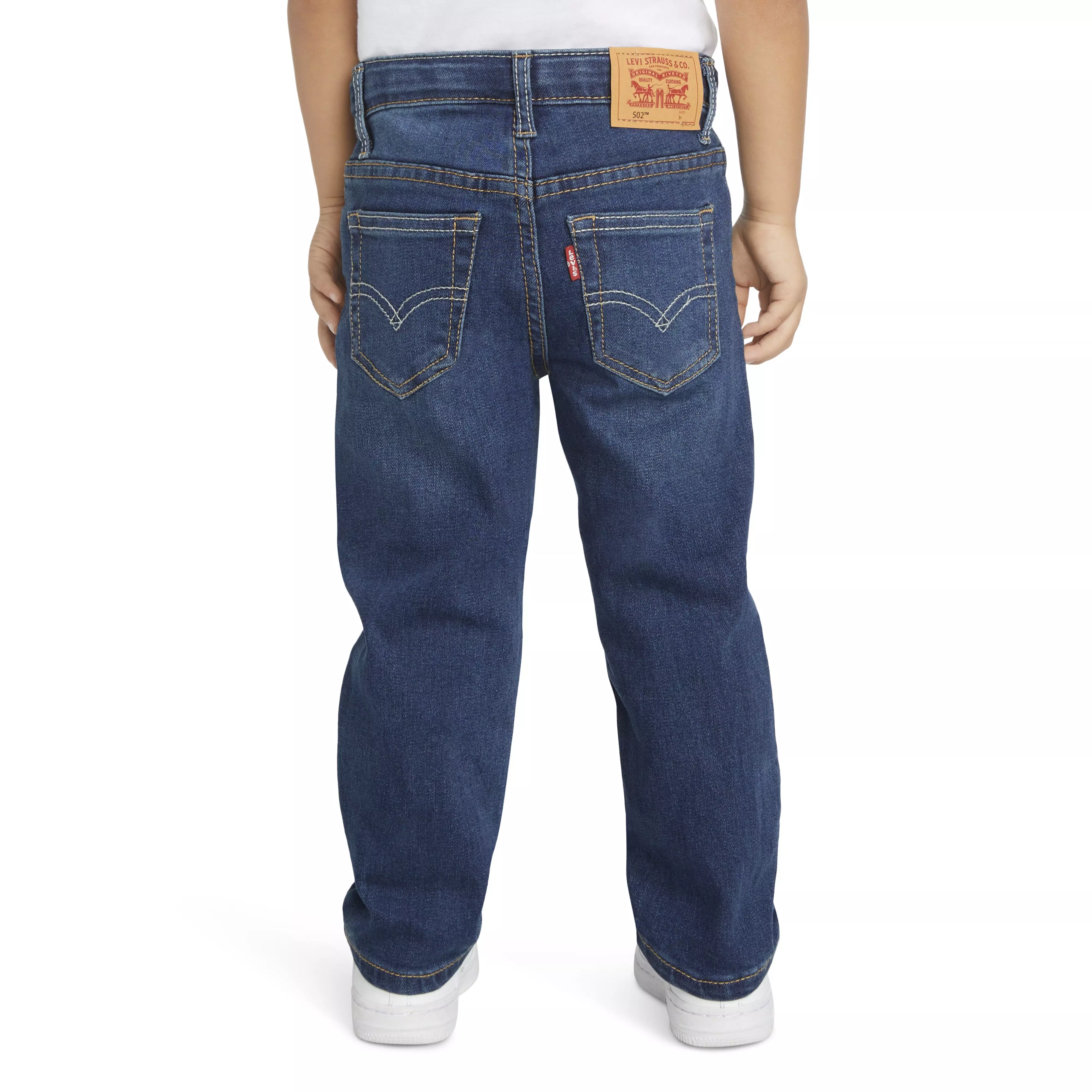 Levi's 502 Strong Performance Tapered Fit Med Wash Toddler Boys' Melbourne Blue Denim Jeans - MELBOURNE BLUE