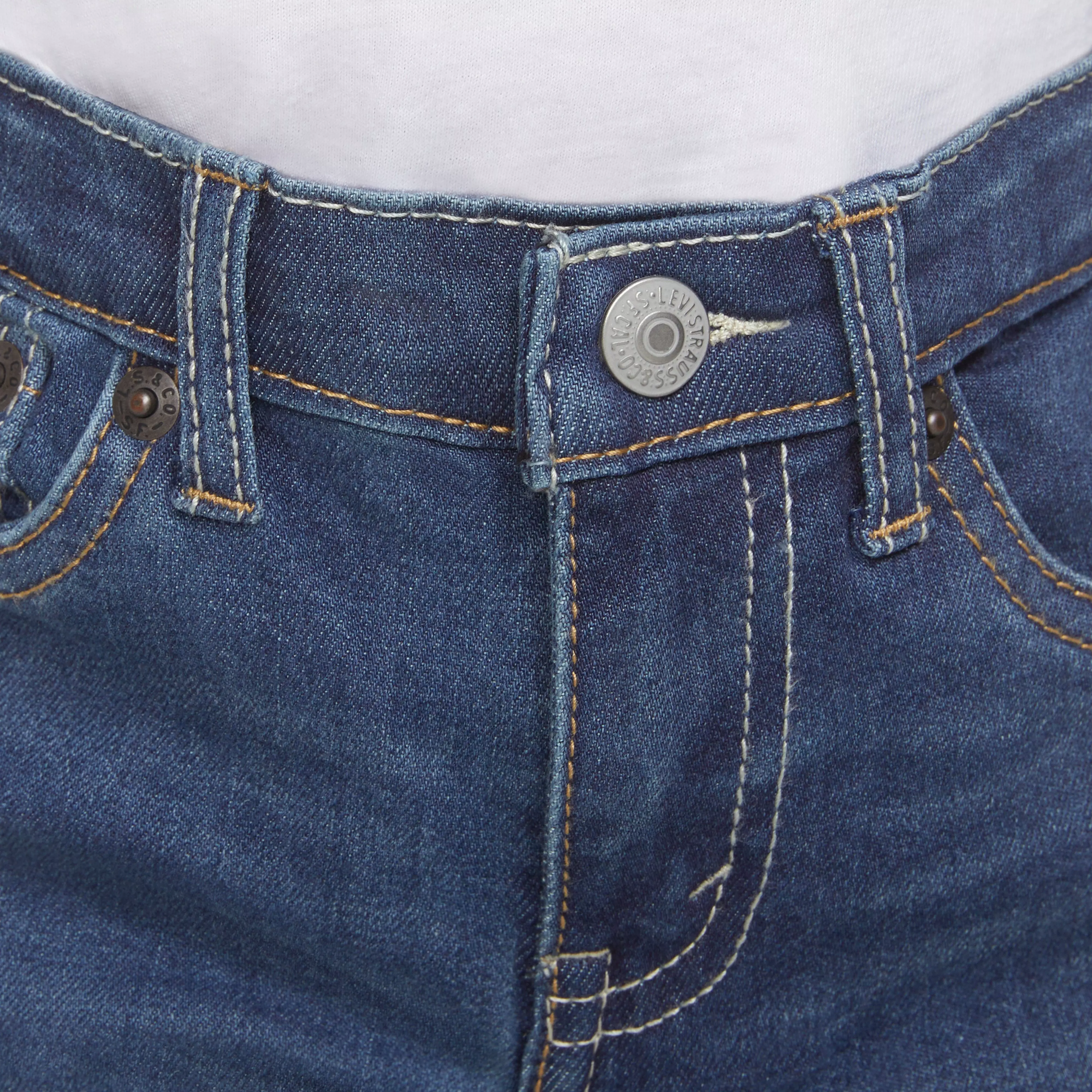 Levi's 502 Strong Performance Tapered Fit Med Wash Toddler Boys' Melbourne Blue Denim Jeans - MELBOURNE BLUE