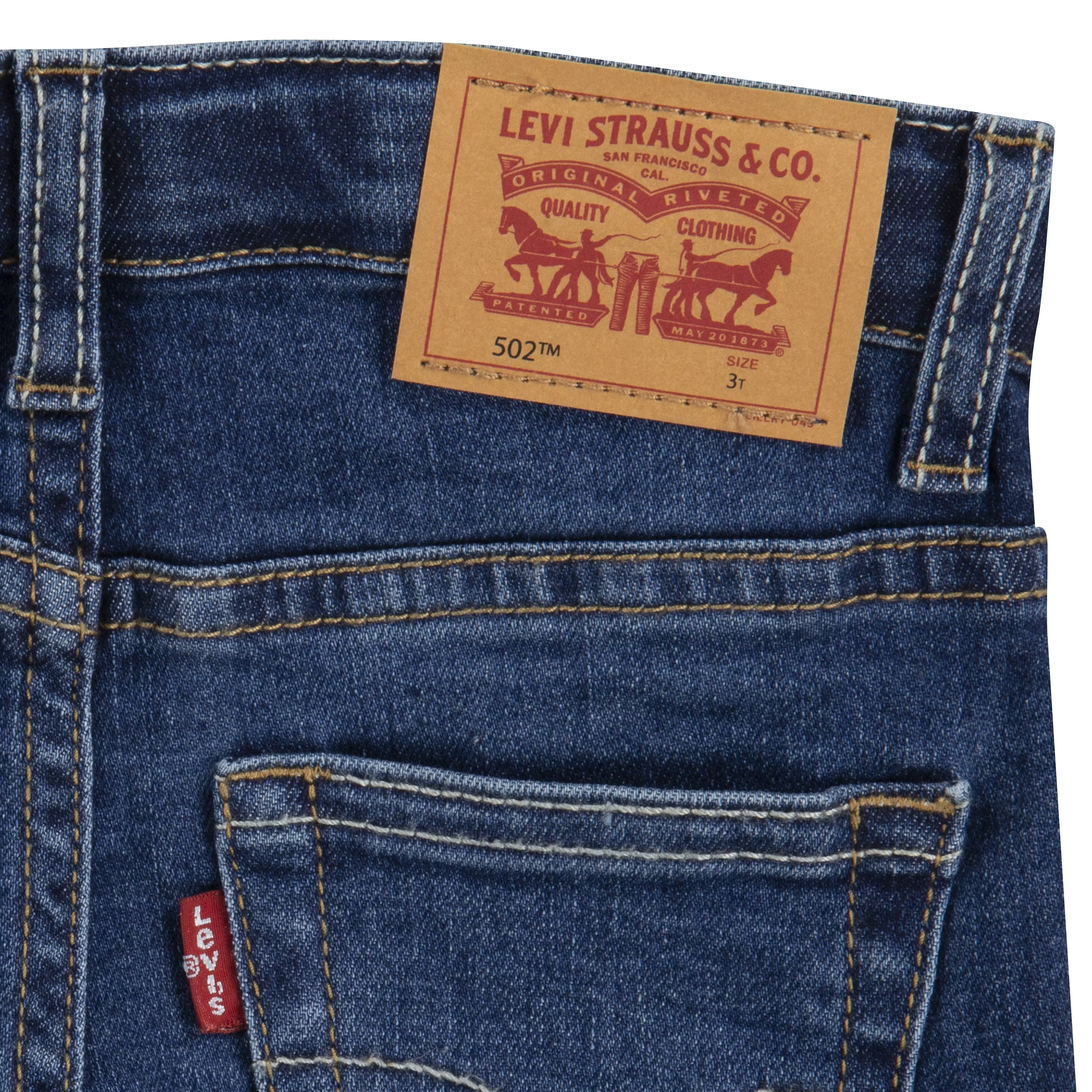 Levi's 502 Strong Performance Tapered Fit Med Wash Toddler Boys' Melbourne Blue Denim Jeans - MELBOURNE BLUE