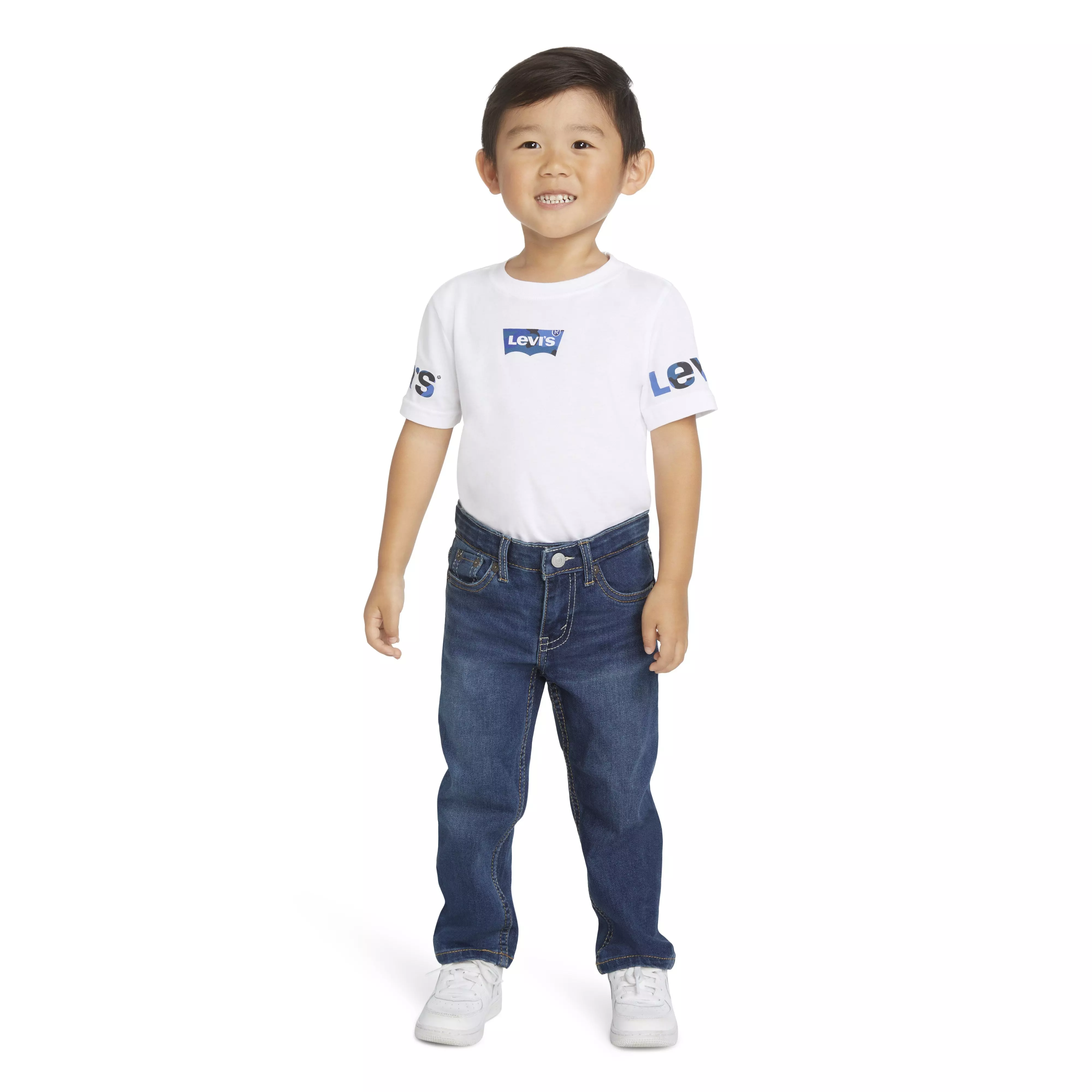 Levi's 502 Strong Performance Tapered Fit Med Wash Toddler Boys' Melbourne Blue Denim Jeans - MELBOURNE BLUE