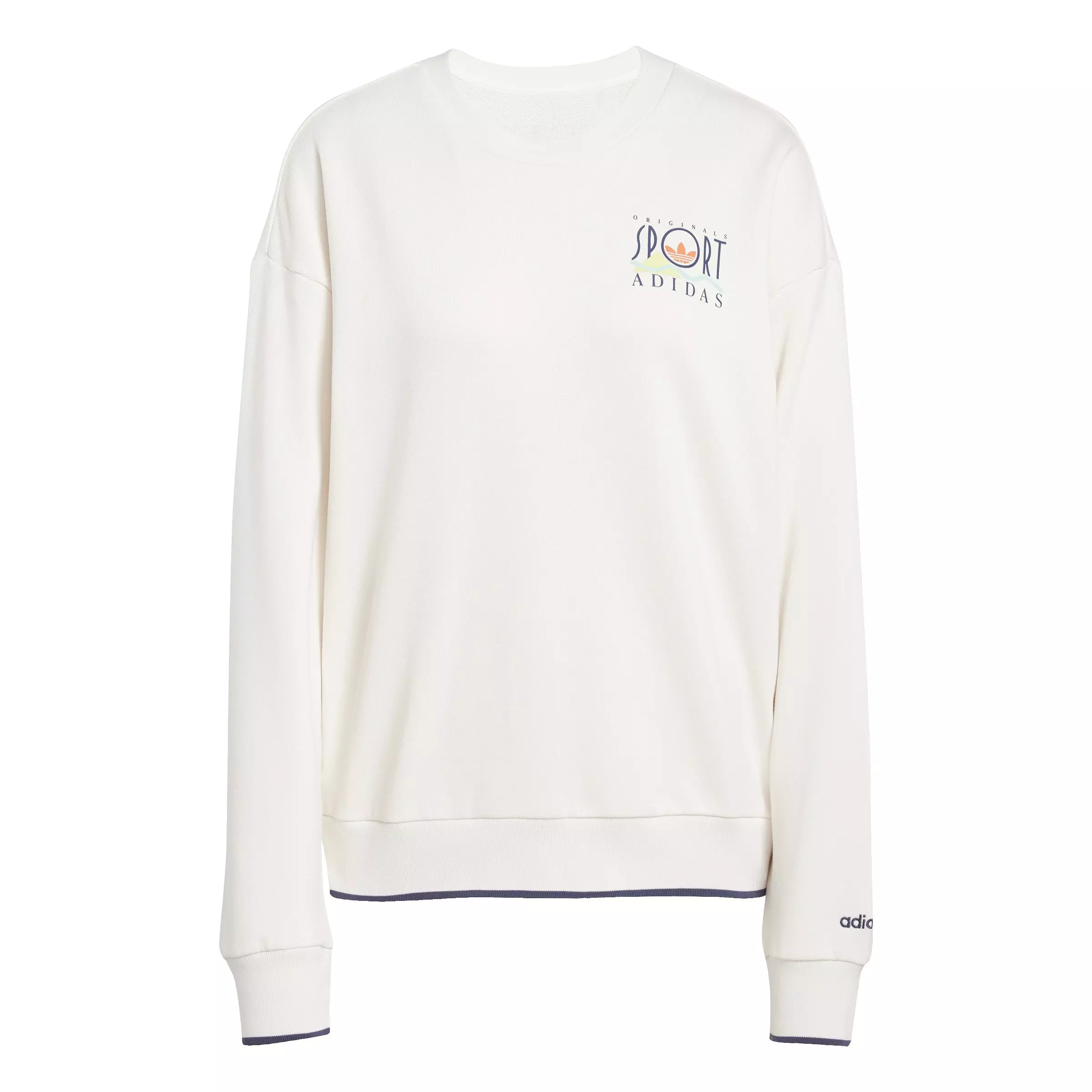 adidas Originals Women's Graphic Sports Sweatshirt -White - WHITE