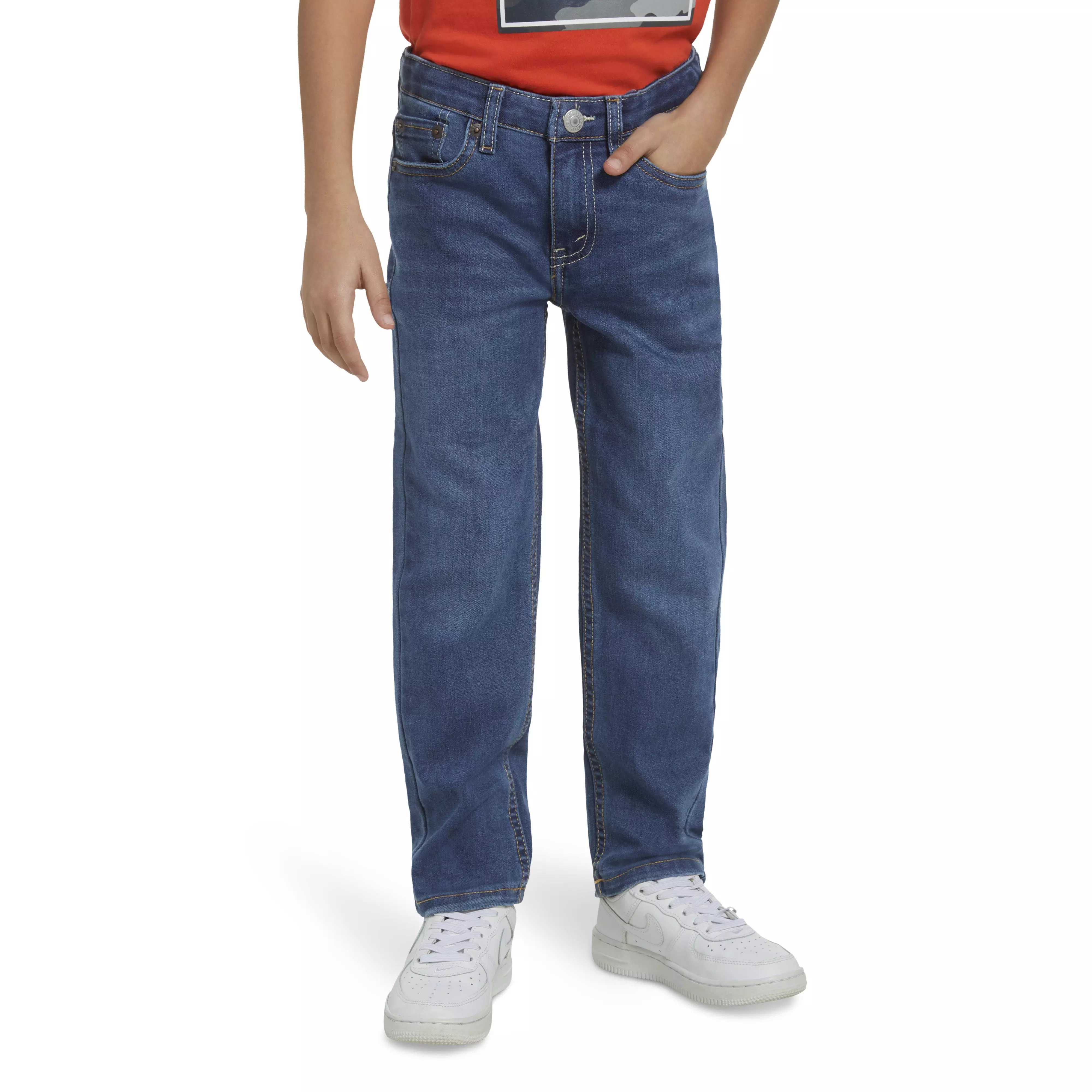 Levi's Little Boys' 502 Strong Performance Tapered Fit Melbourne Blue Med Wash Denim Jeans - MELBOURNE BLUE