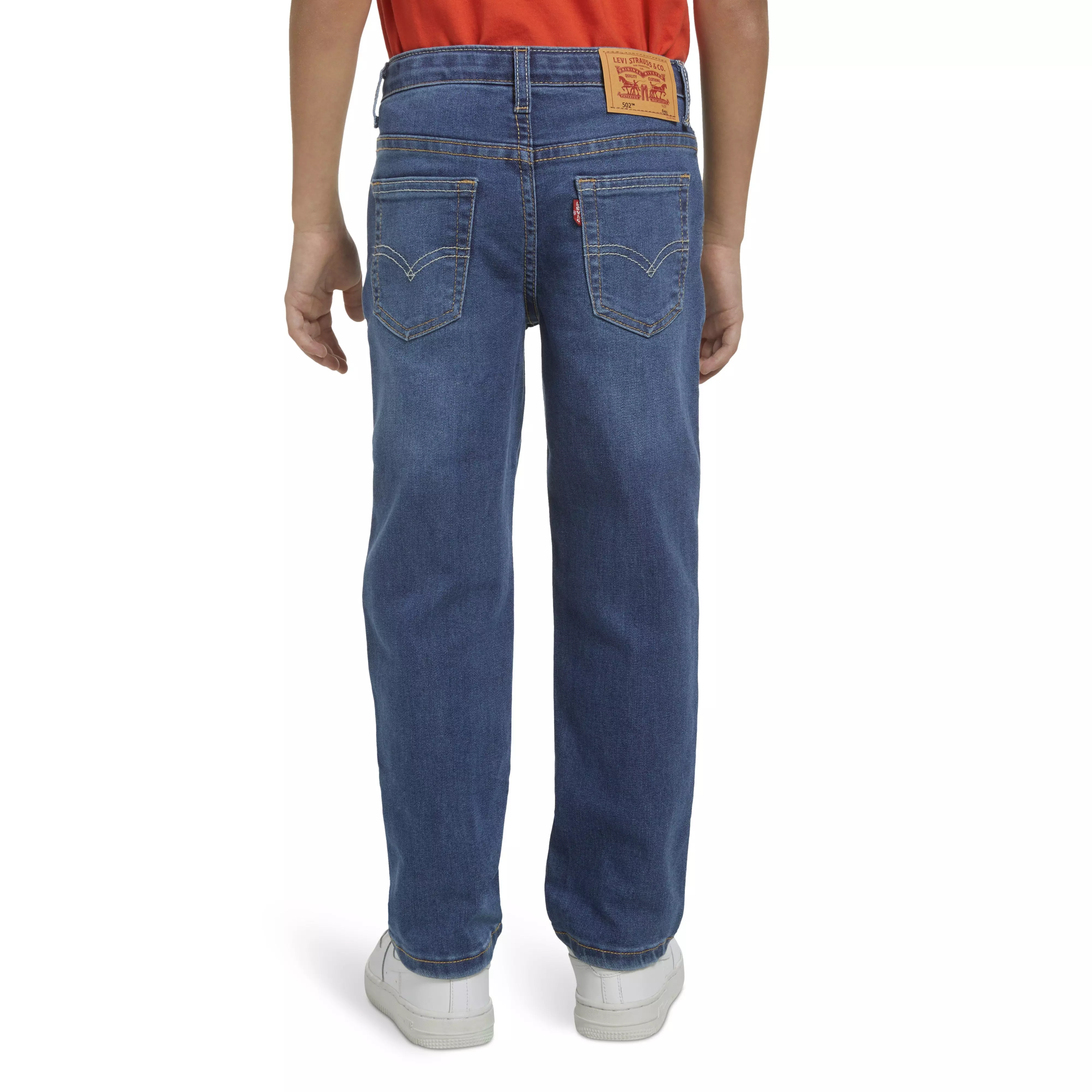 Levi's 502 Strong Performance Tapered Fit Med Wash Little Boys' Melbourne Blue Denim Jeans - MELBOURNE BLUE