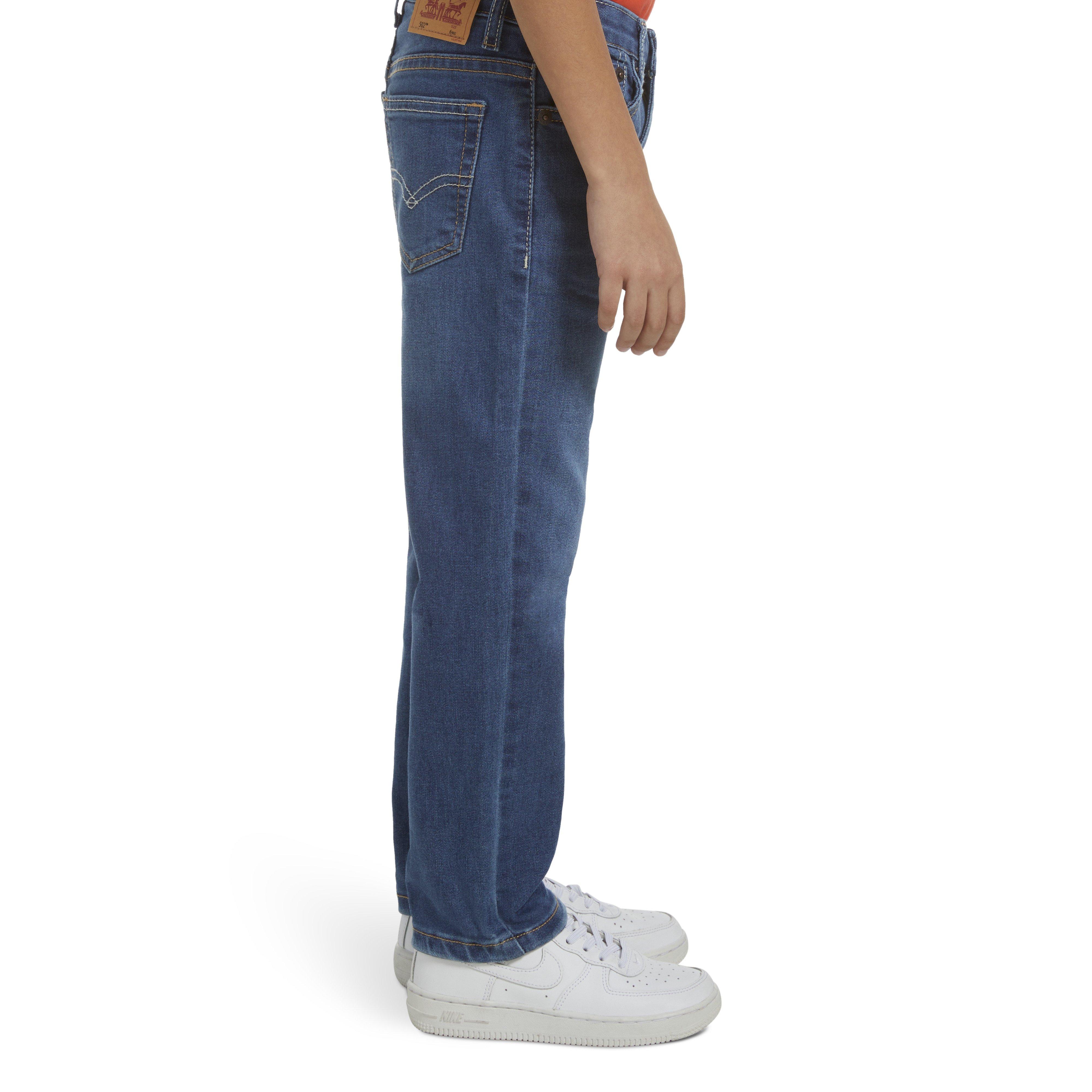 Levi's 502 Strong Performance Tapered Fit Med Wash Little Boys' Melbourne Blue Denim Jeans - MELBOURNE BLUE Thumbnail View 3