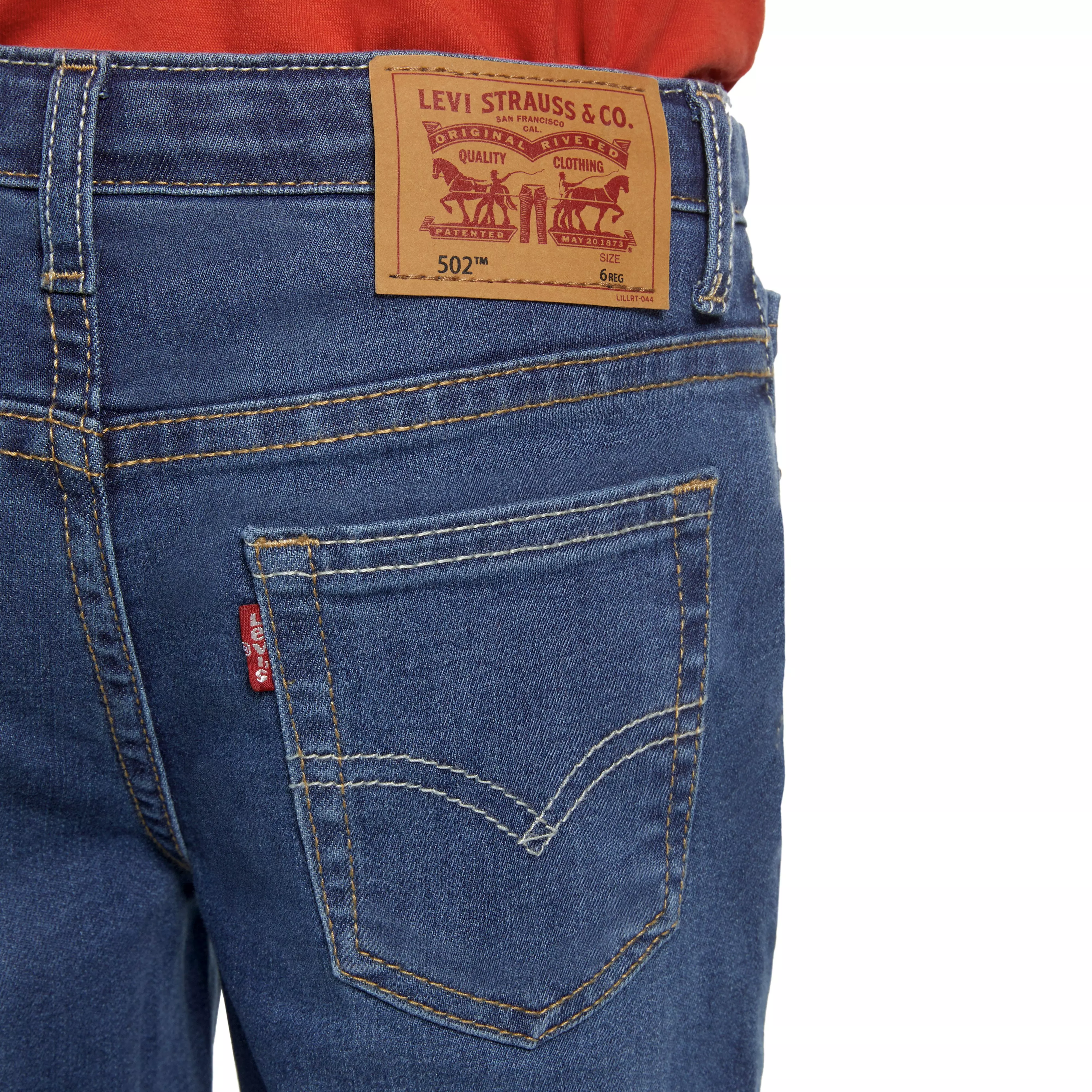 Levi's 502 Strong Performance Tapered Fit Med Wash Little Boys' Melbourne Blue Denim Jeans - MELBOURNE BLUE