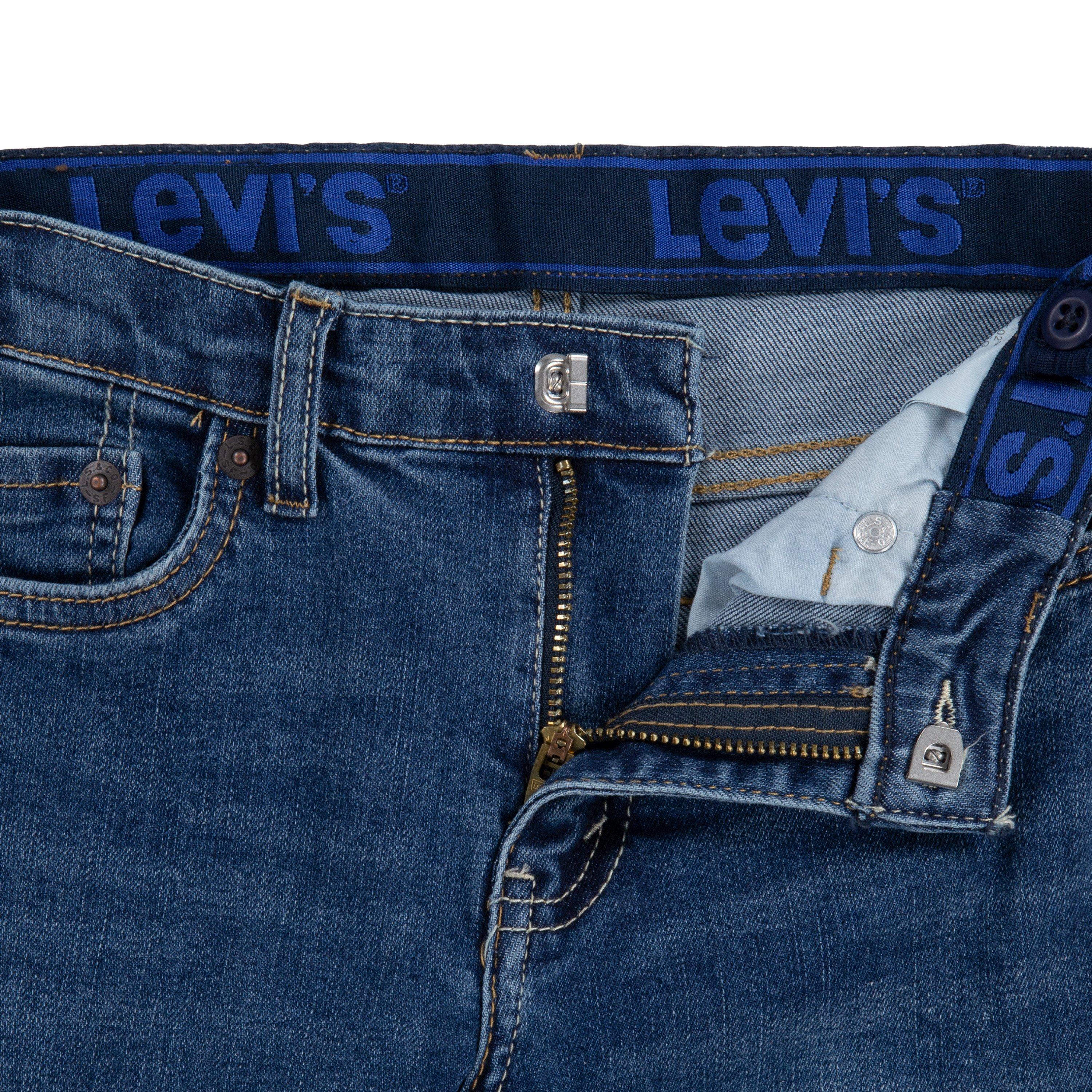 Levi's 502 Strong Performance Tapered Fit Med Wash Little Boys' Melbourne Blue Denim Jeans - MELBOURNE BLUE Thumbnail View 7