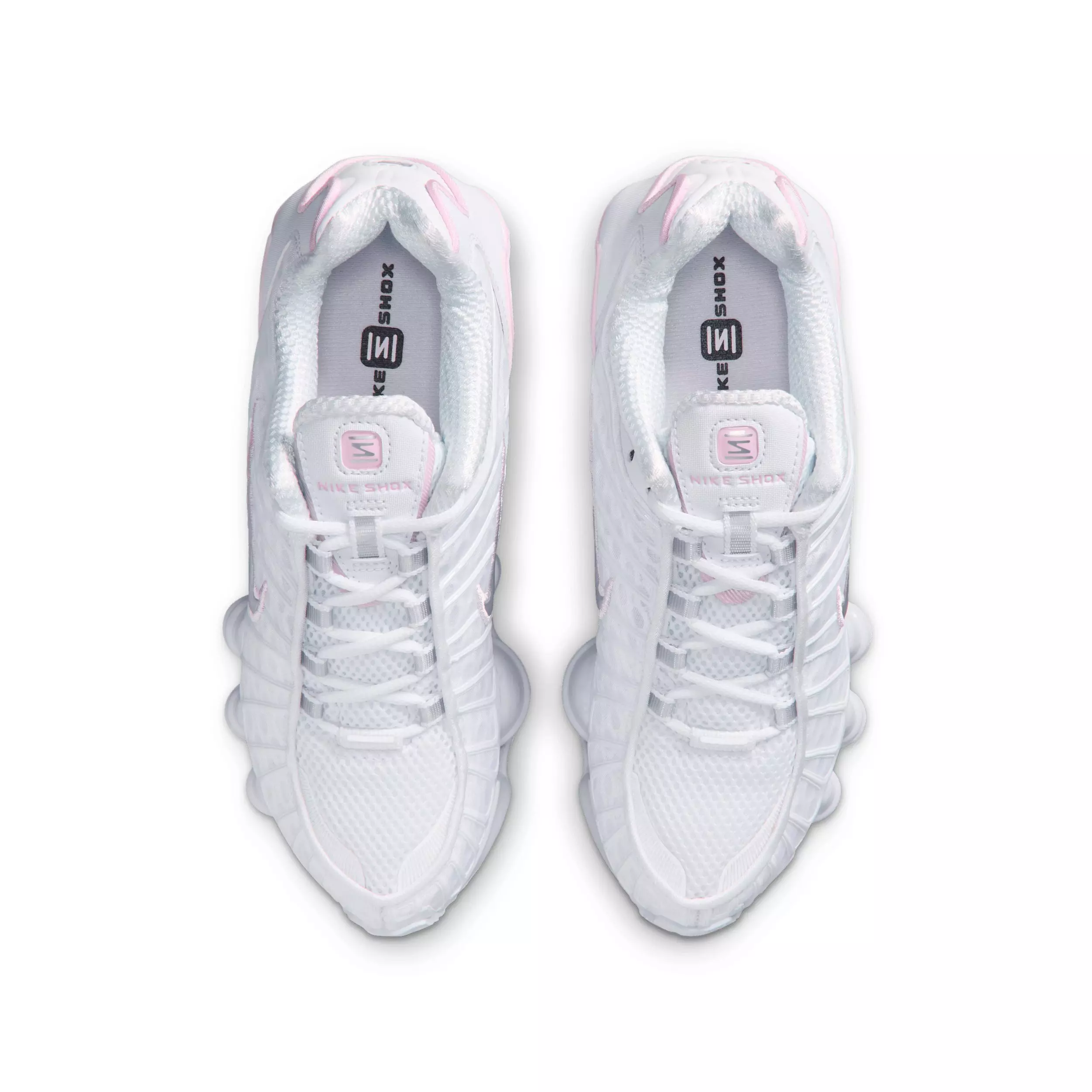 Nike Shox TL "White/Pink Foam/Metallic Silver" Grade School Girls' Shoe - WHITE/PINK/SILVER
