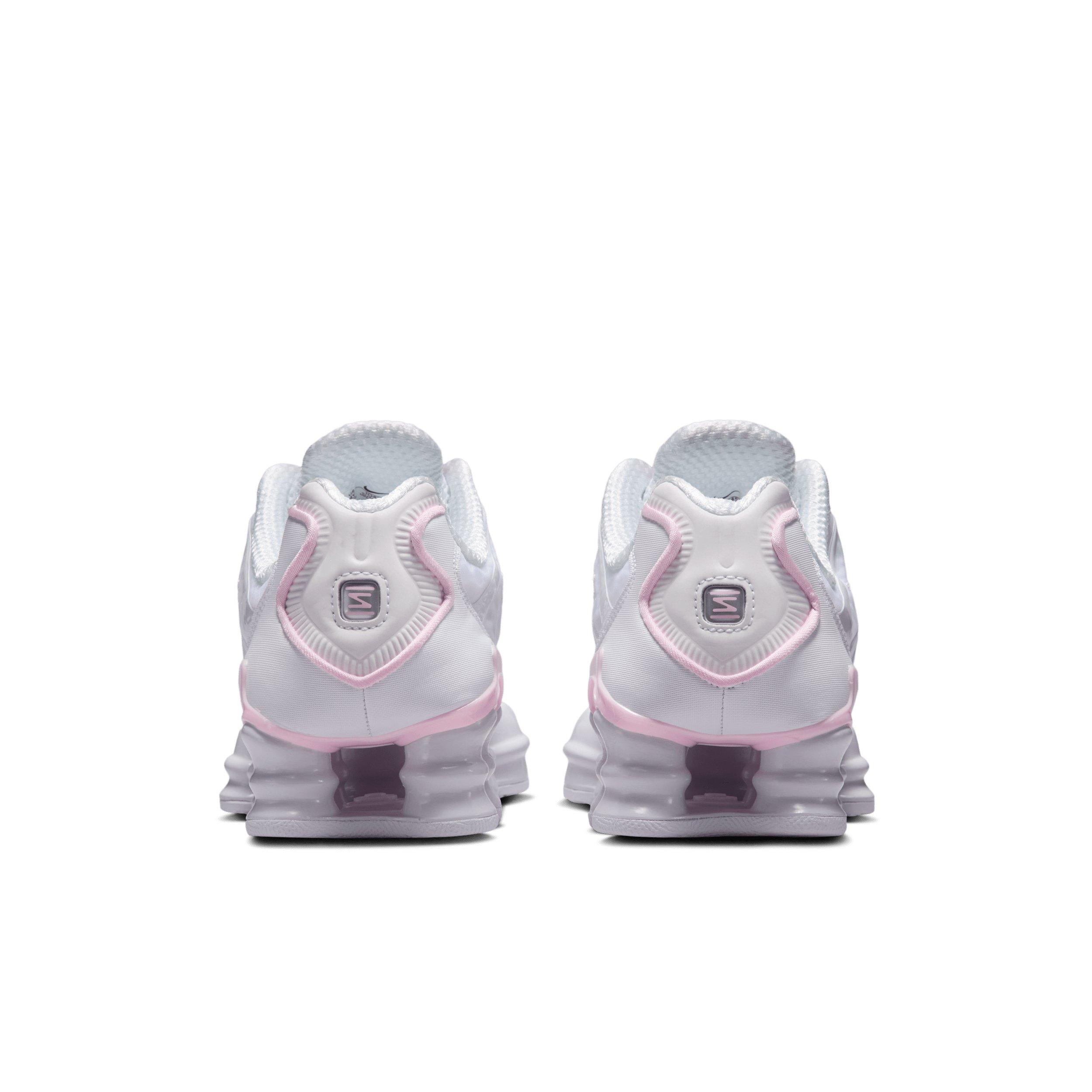Nike Shox TL "White/Pink Foam/Metallic Silver" Grade School Girls' Shoe - WHITE/PINK/SILVER Thumbnail View 5