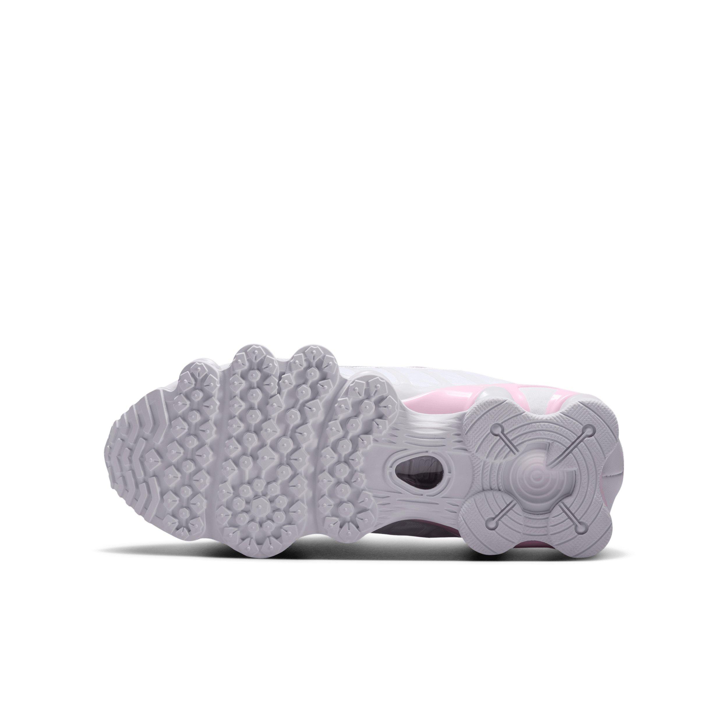 Nike Shox TL "White/Pink Foam/Metallic Silver" Grade School Girls' Shoe - WHITE/PINK/SILVER Thumbnail View 6