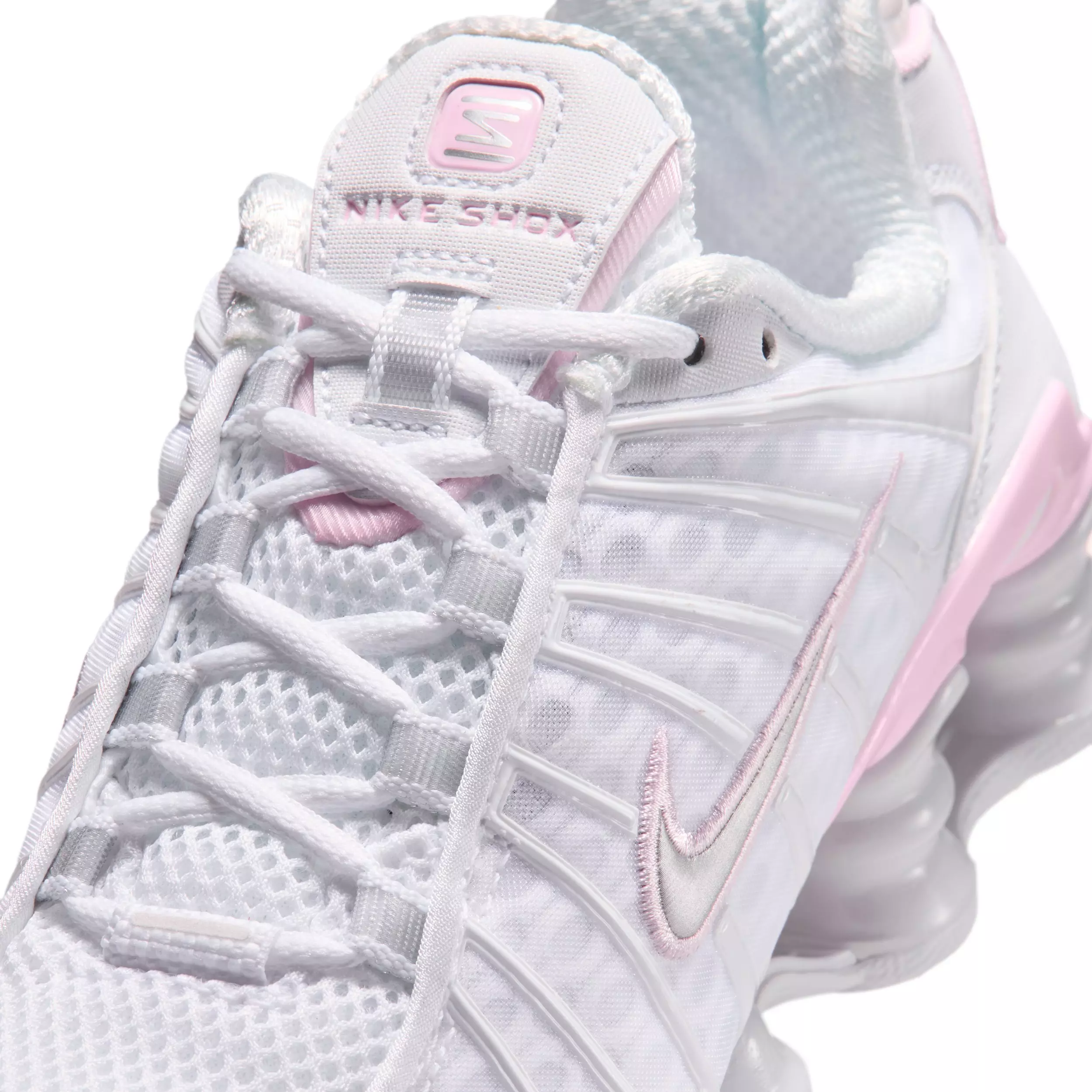 Nike Shox TL "White/Pink Foam/Metallic Silver" Grade School Girls' Shoe - WHITE/PINK/SILVER