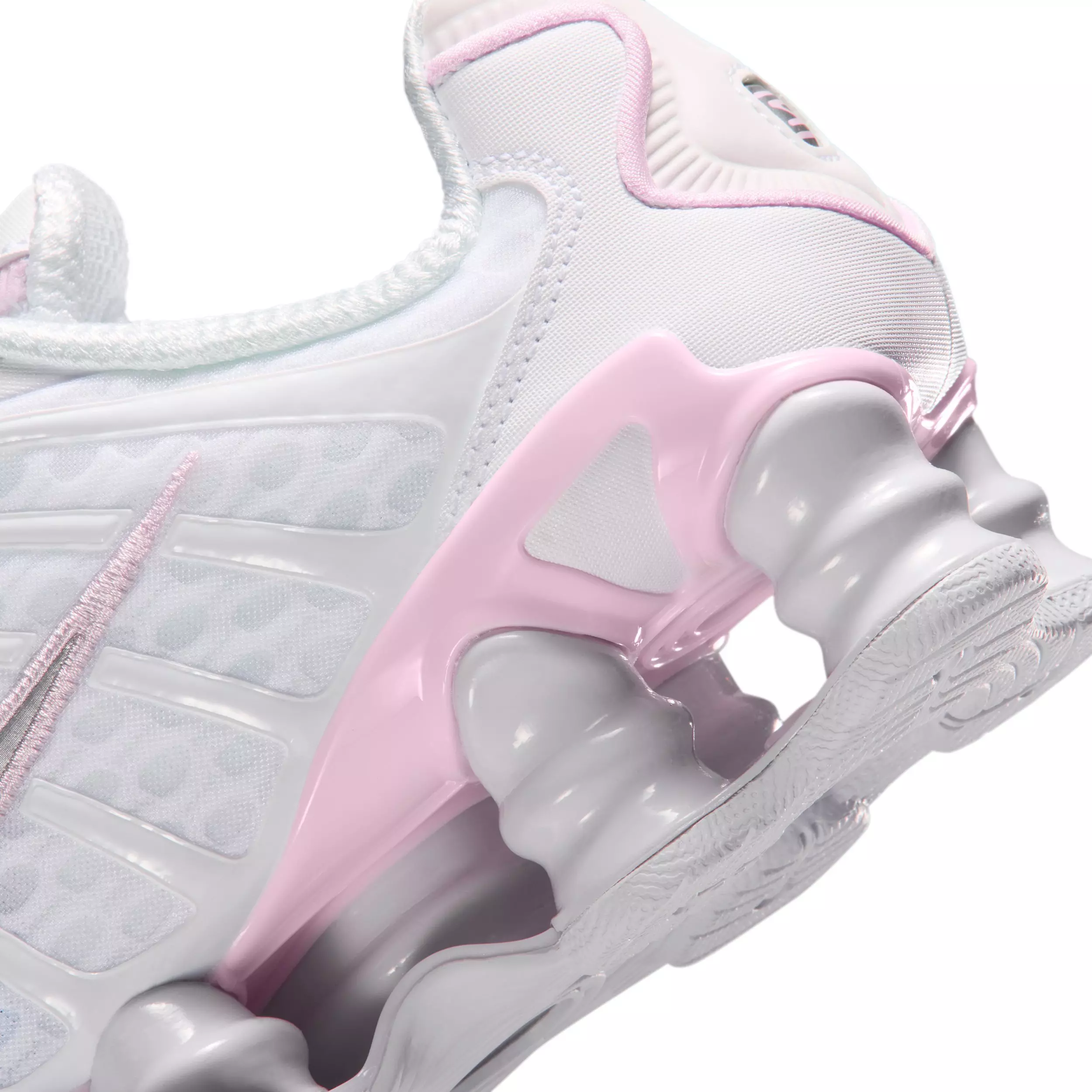 Nike Shox TL "White/Pink Foam/Metallic Silver" Grade School Girls' Shoe - WHITE/PINK/SILVER