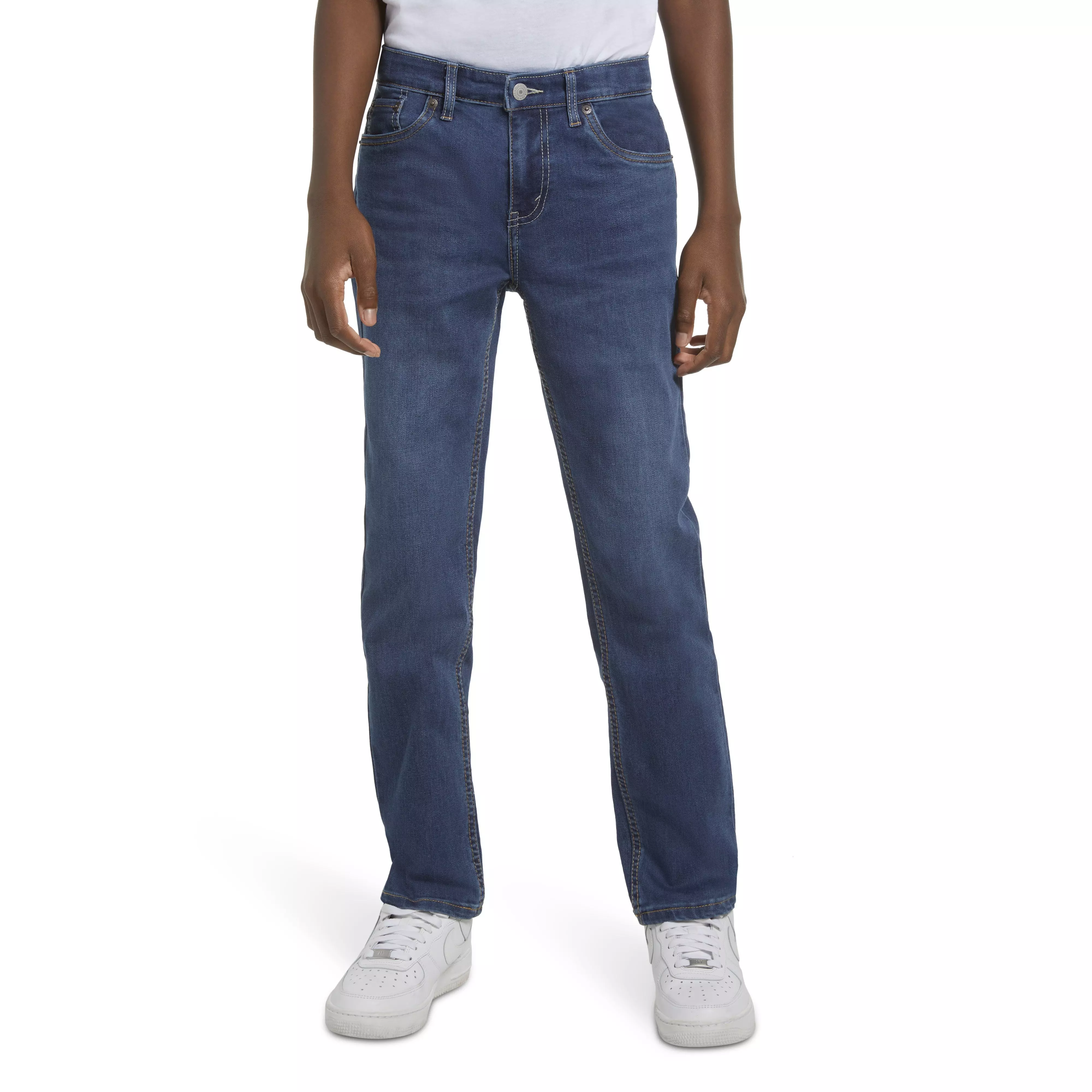Levi's 502 Strong Performance Tapered Fit Med Wash Big Boys' Melbourne Blue Denim Jeans - MELBOURNE BLUE