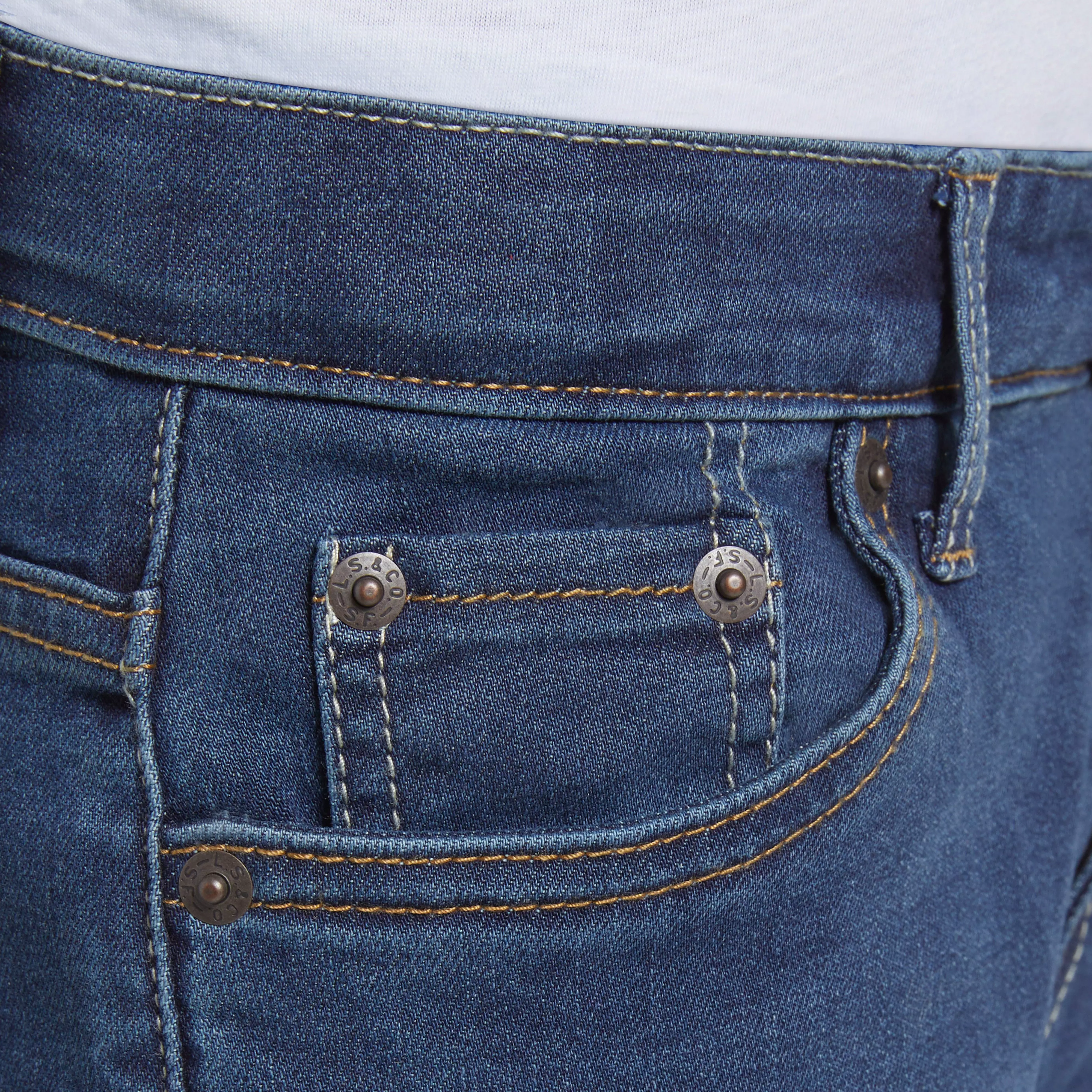 Levi's 502 Strong Performance Tapered Fit Med Wash Big Boys' Melbourne Blue Denim Jeans - MELBOURNE BLUE